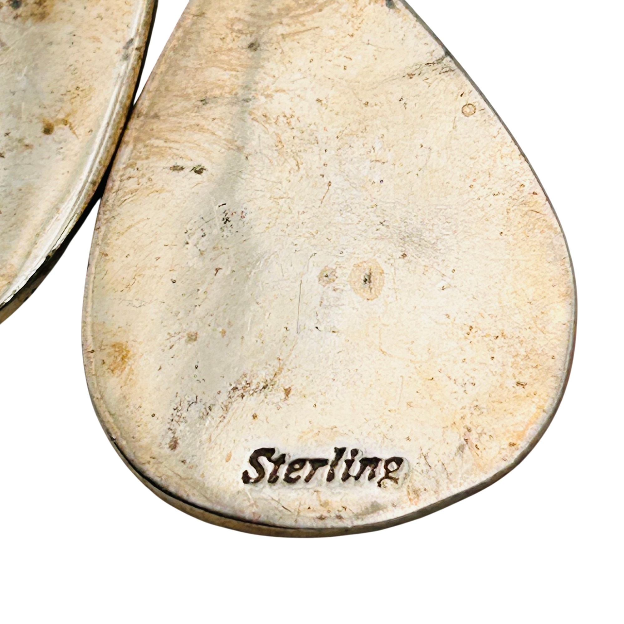 Sterling Raised Turquoise Bird Earrings