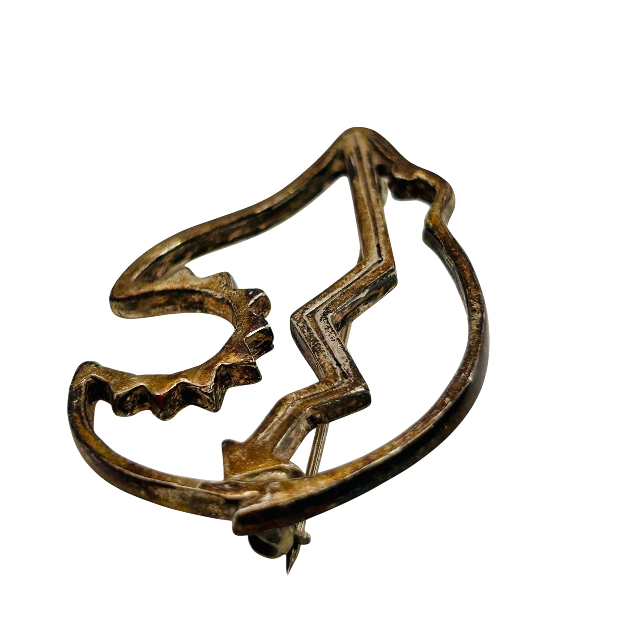 Native Sterling Spirit Bear Brooch
