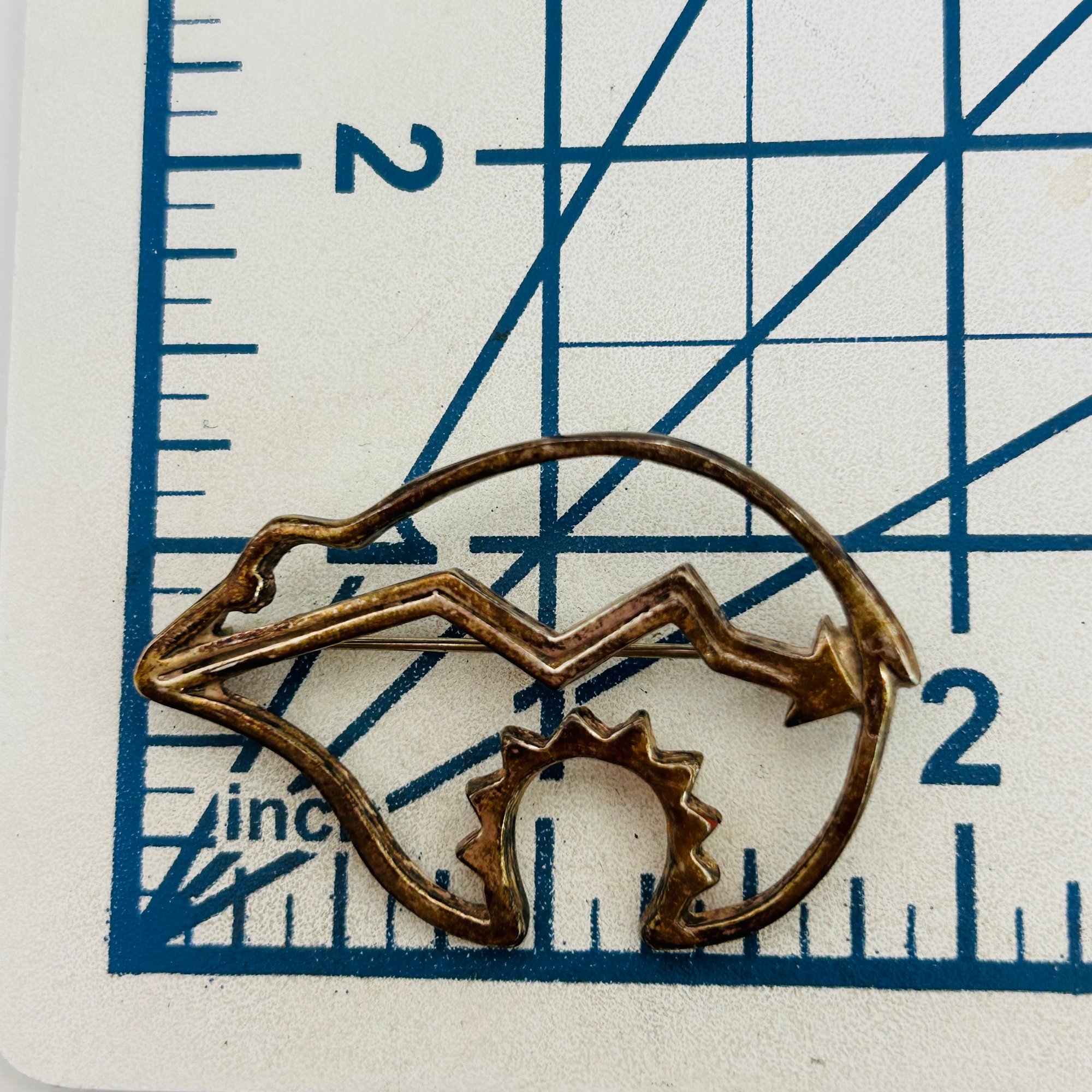 Native Sterling Spirit Bear Brooch