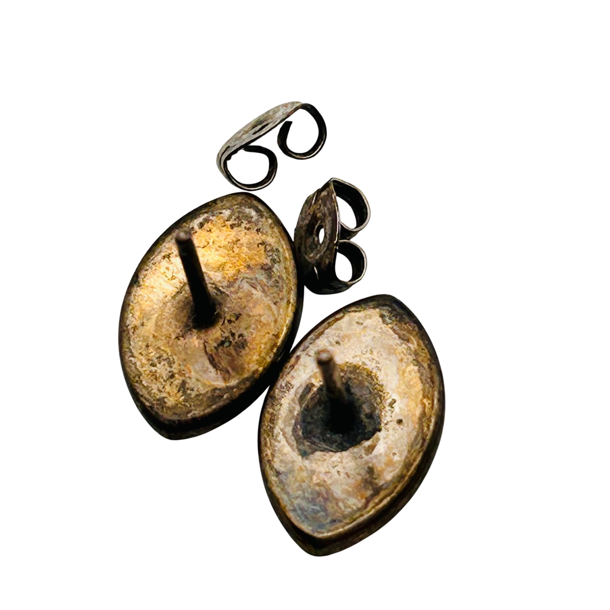 Native Sterling Inlay Turquoise Onyx Earrings