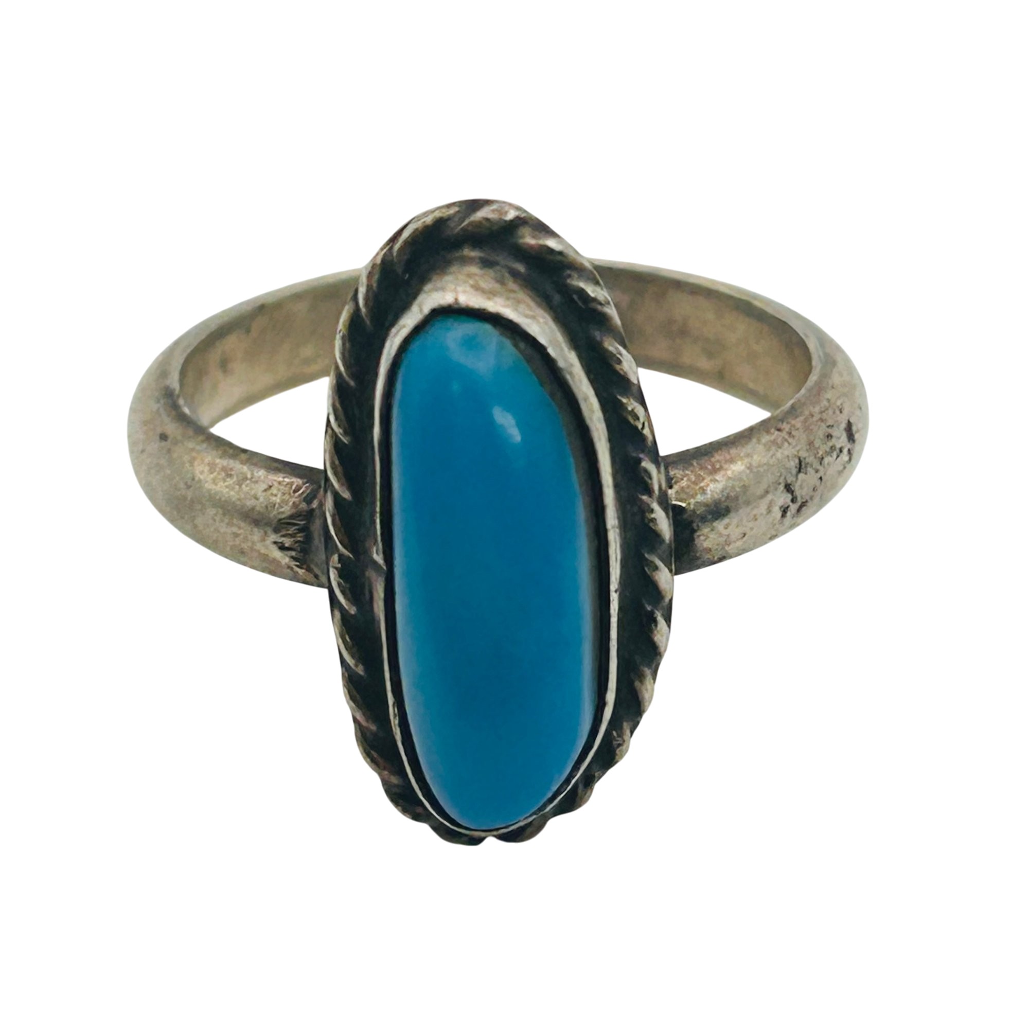 Navajo Sterling Turquoise Ring Sz 5.5