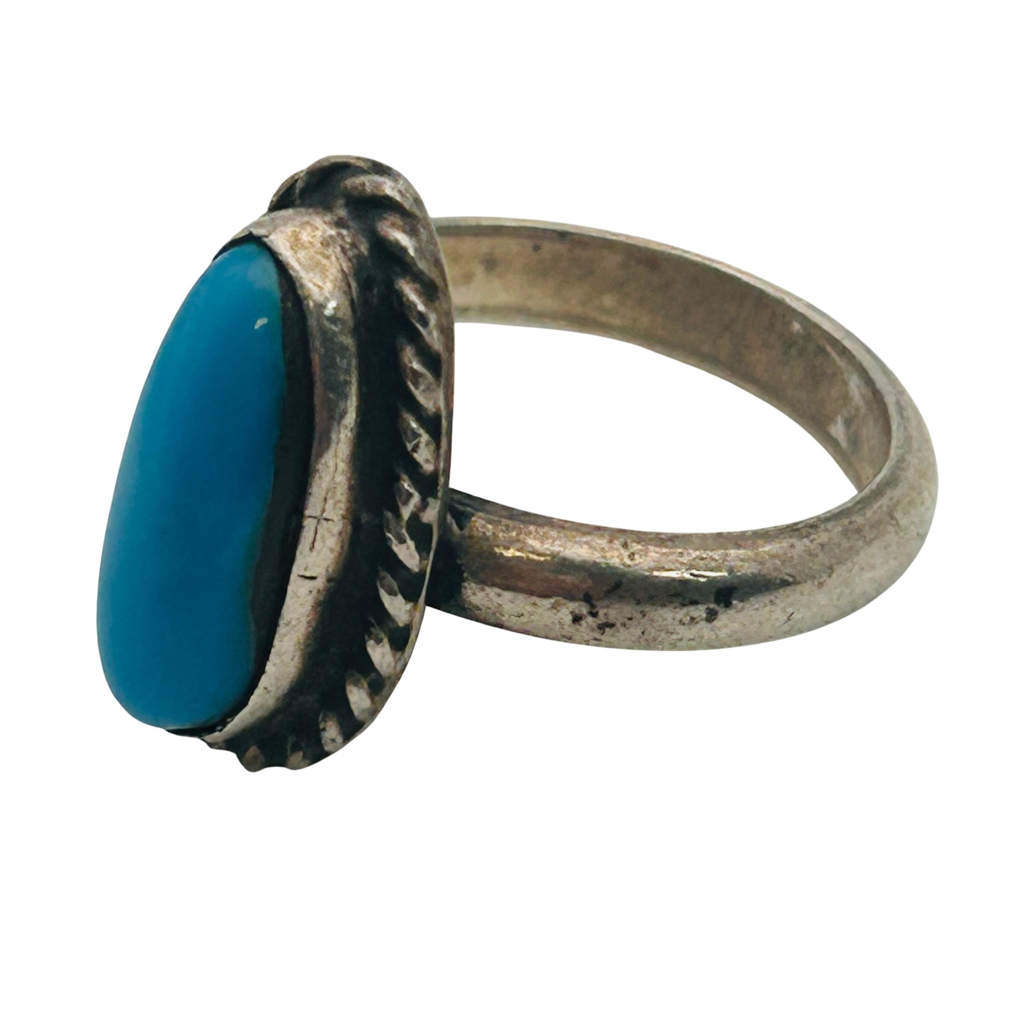 Navajo Sterling Turquoise Ring Sz 5.5