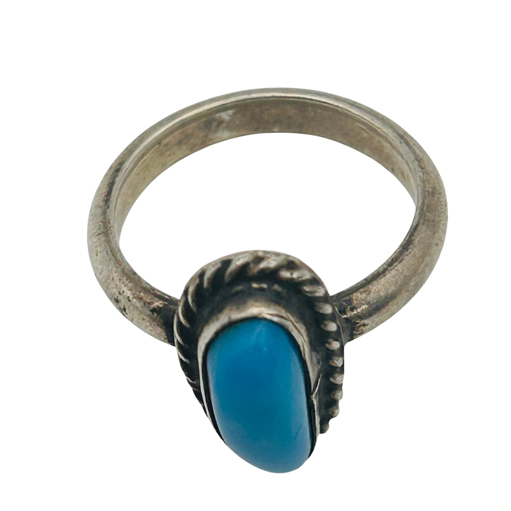Navajo Sterling Turquoise Ring Sz 5.5