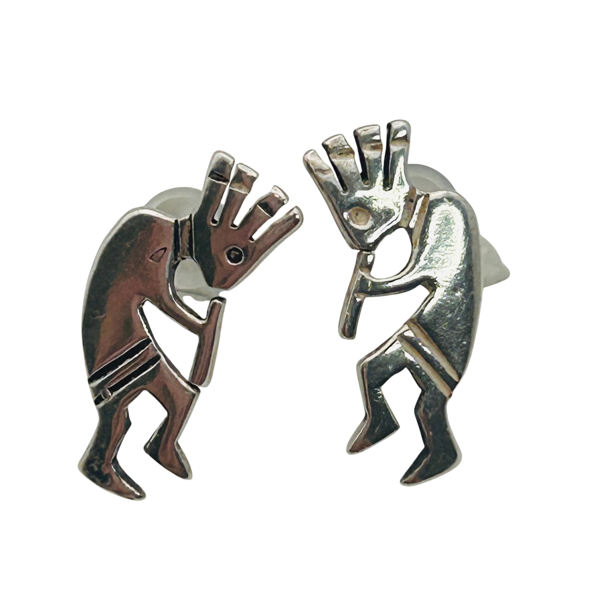 Native Sterling Kokopelli Earrings