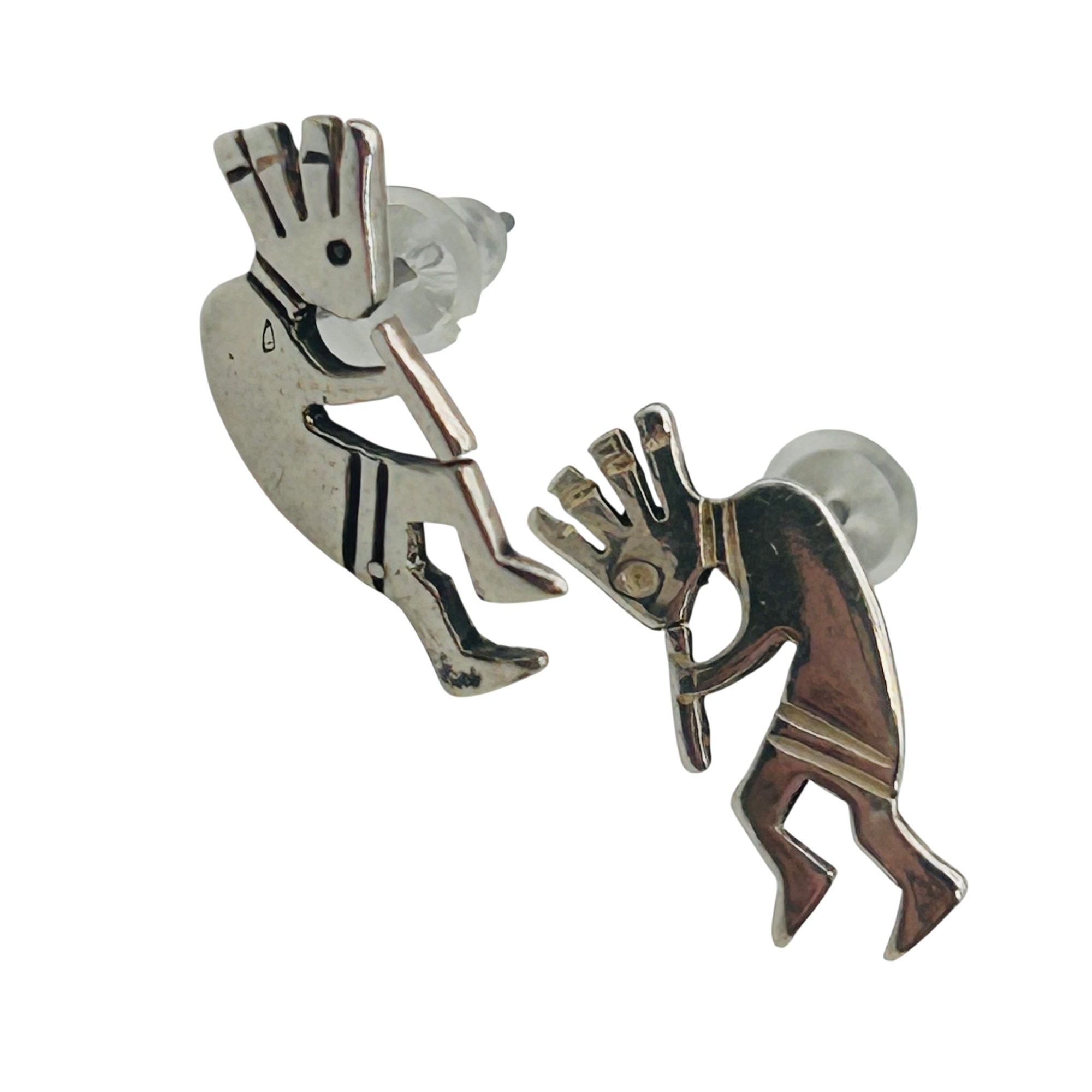 Native Sterling Kokopelli Earrings