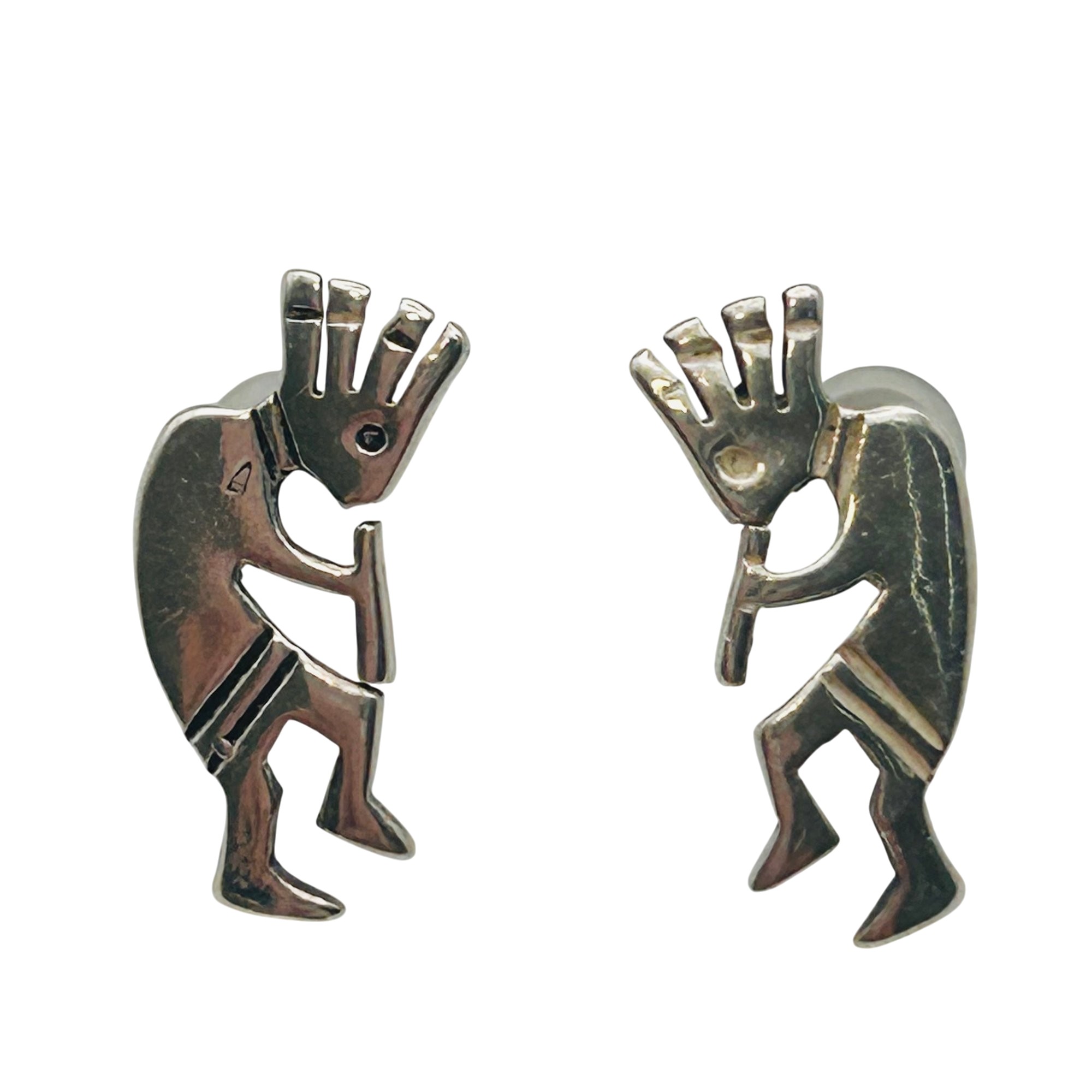 Native Sterling Kokopelli Earrings