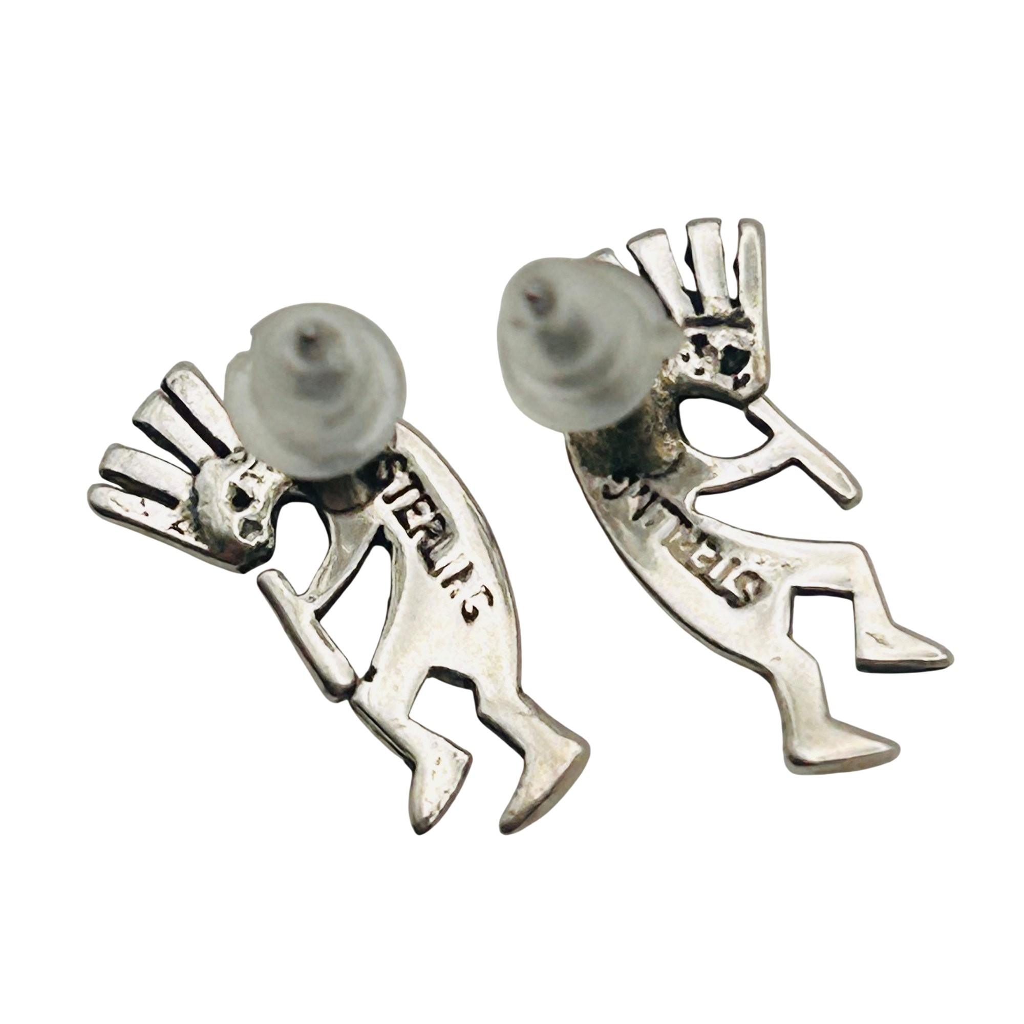 Native Sterling Kokopelli Earrings