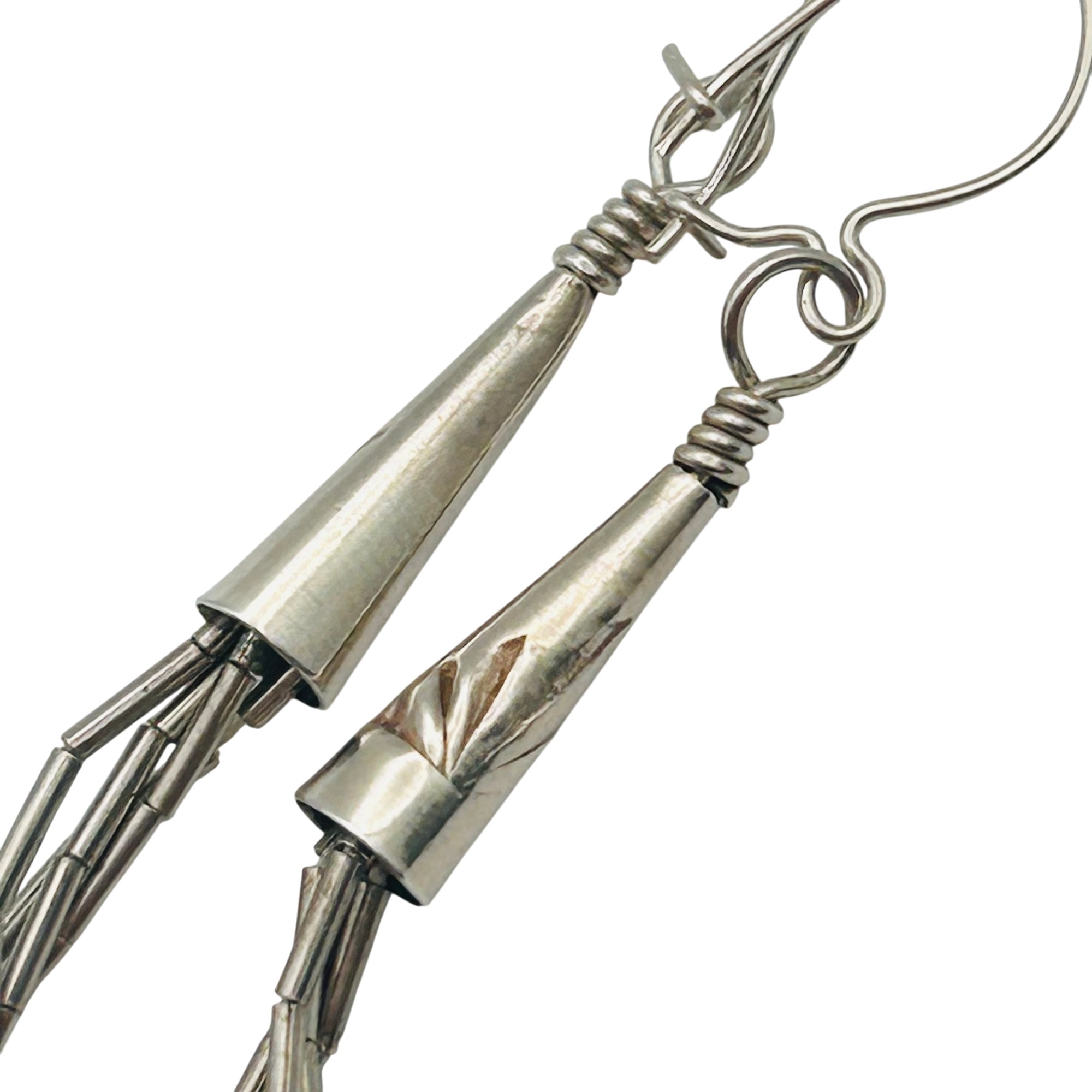 Southwest Sterling Liquid Silver Earrings