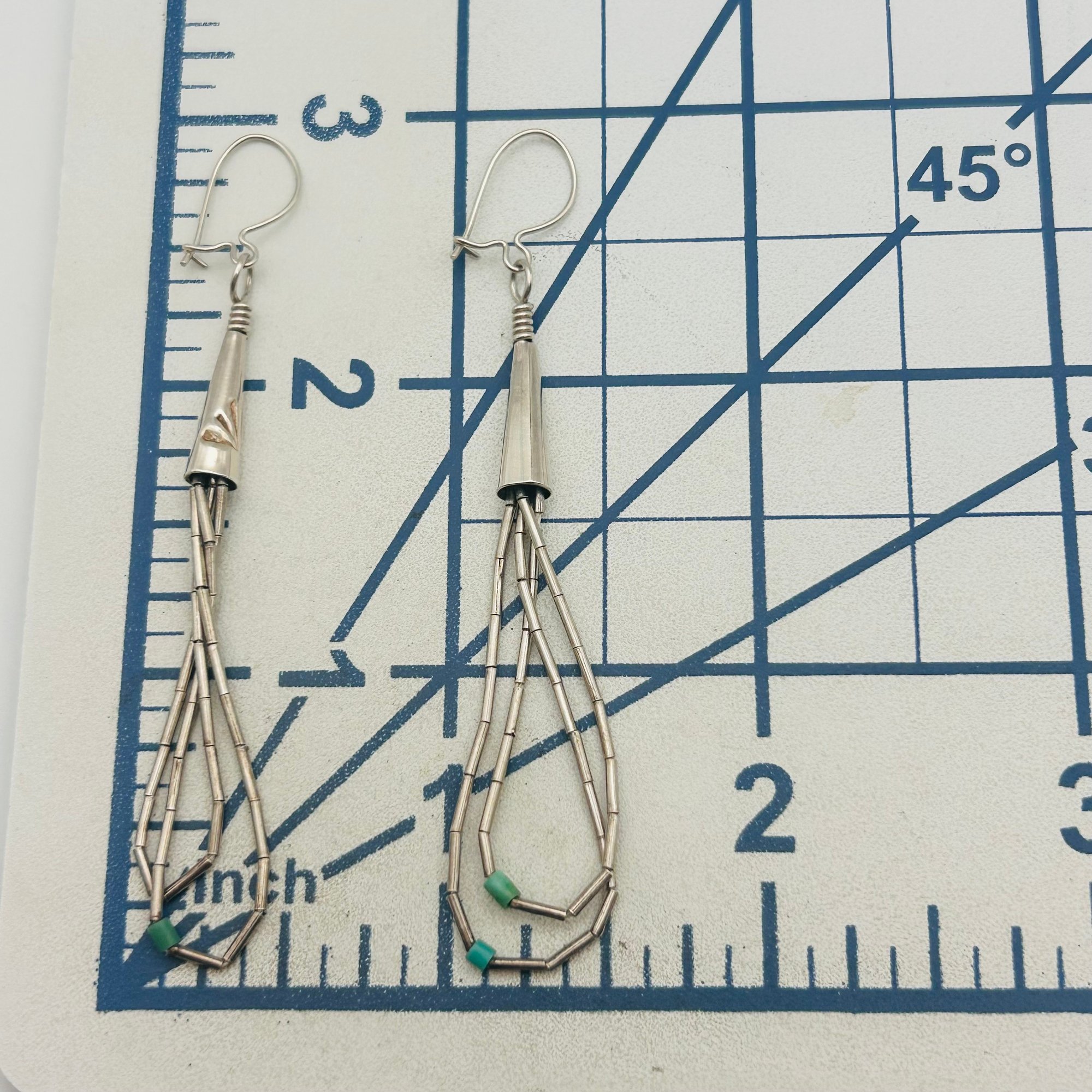Southwest Sterling Liquid Silver Earrings