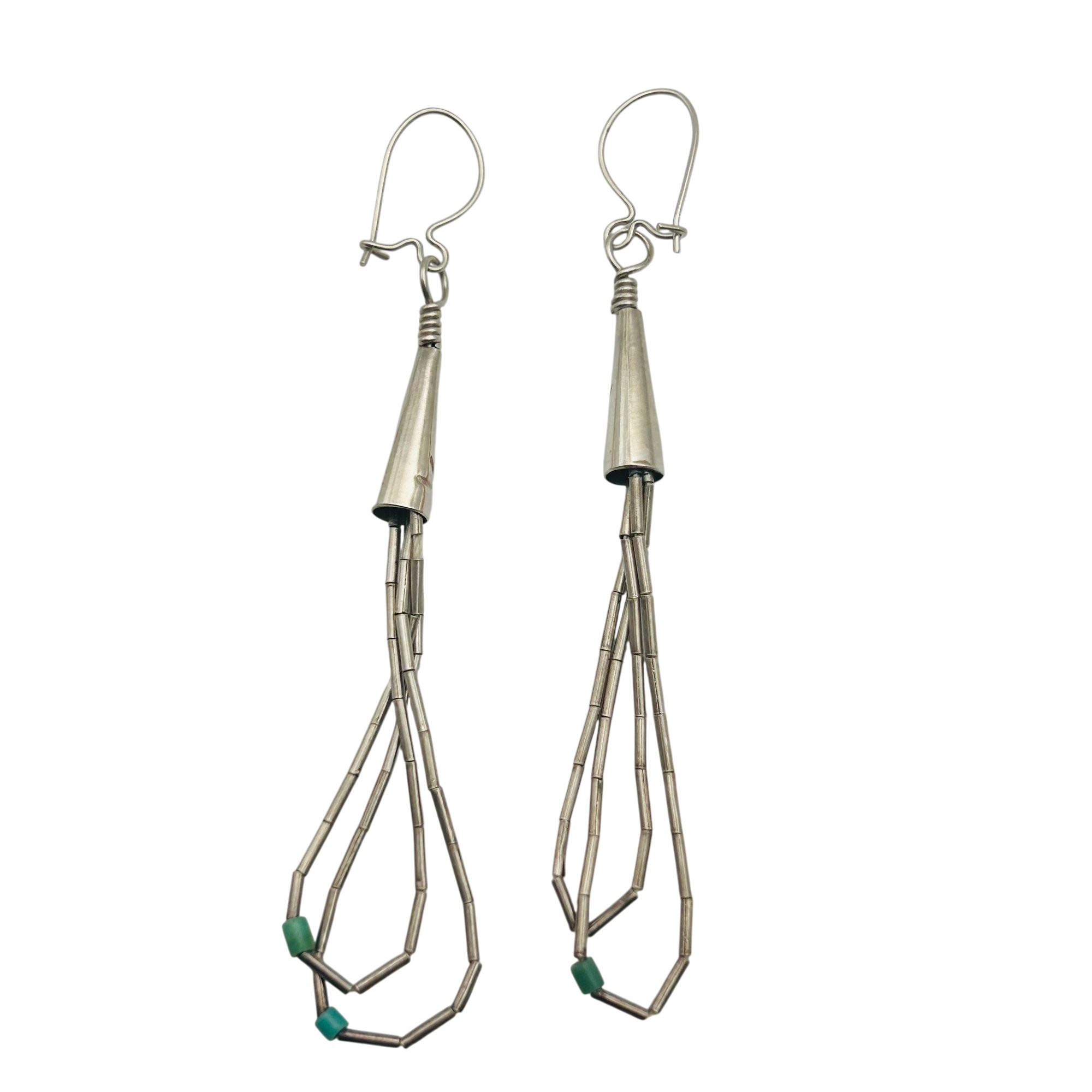 Southwest Sterling Liquid Silver Earrings