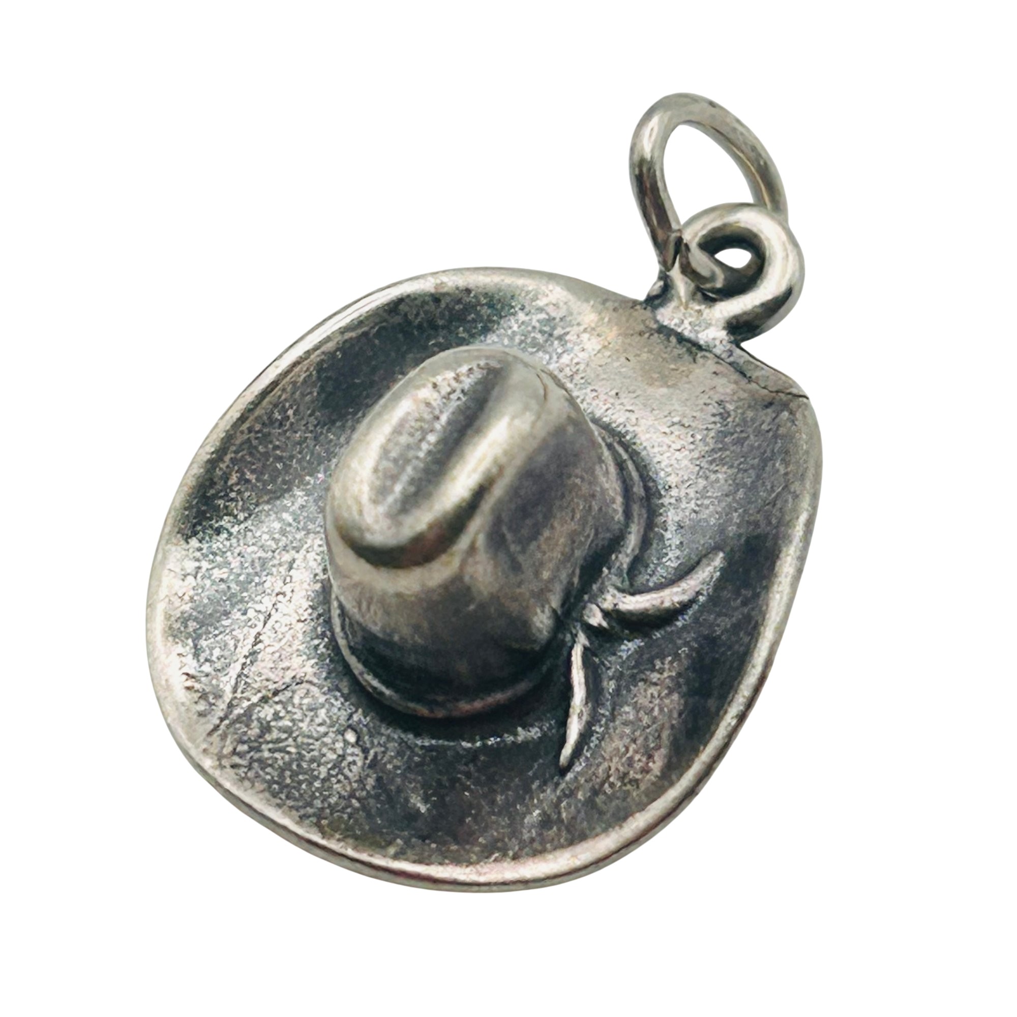Southwest Sterling Cowboy Hat Charm