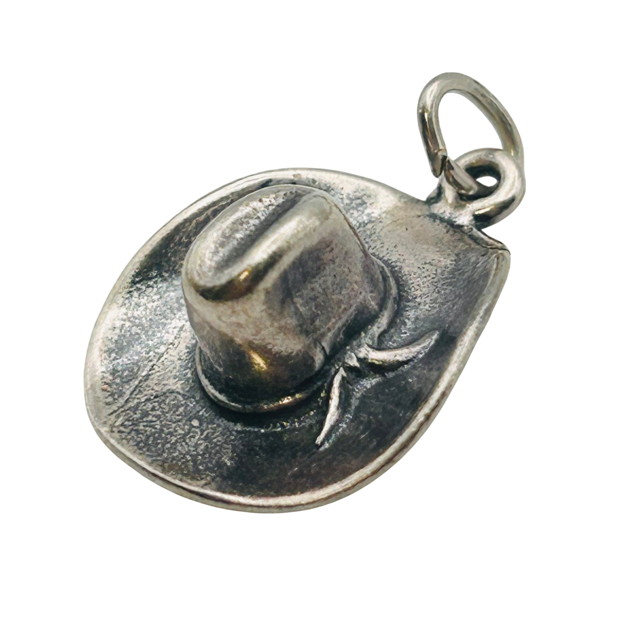 Southwest Sterling Cowboy Hat Charm
