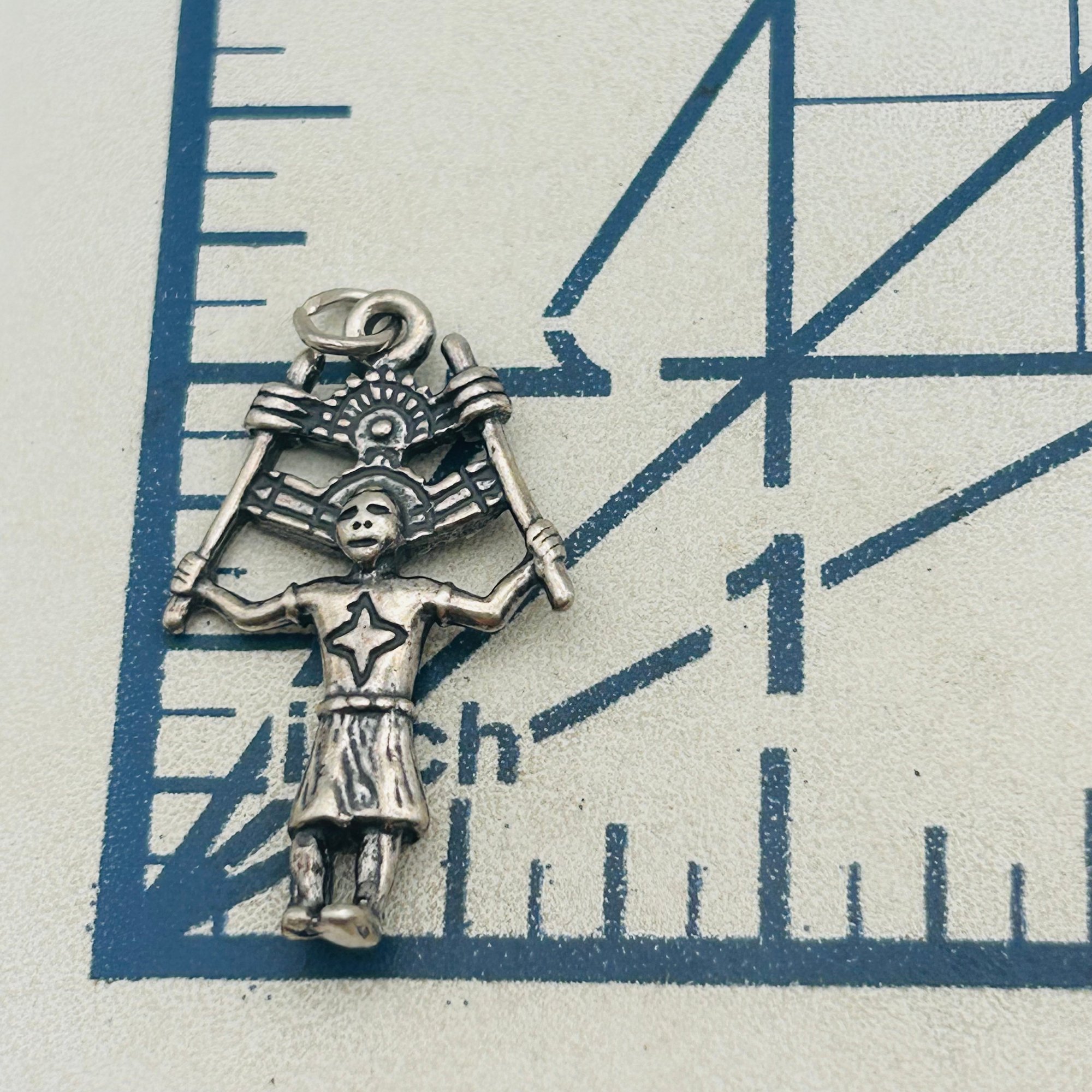 Southwest Sterling Kachina Dancer Charm