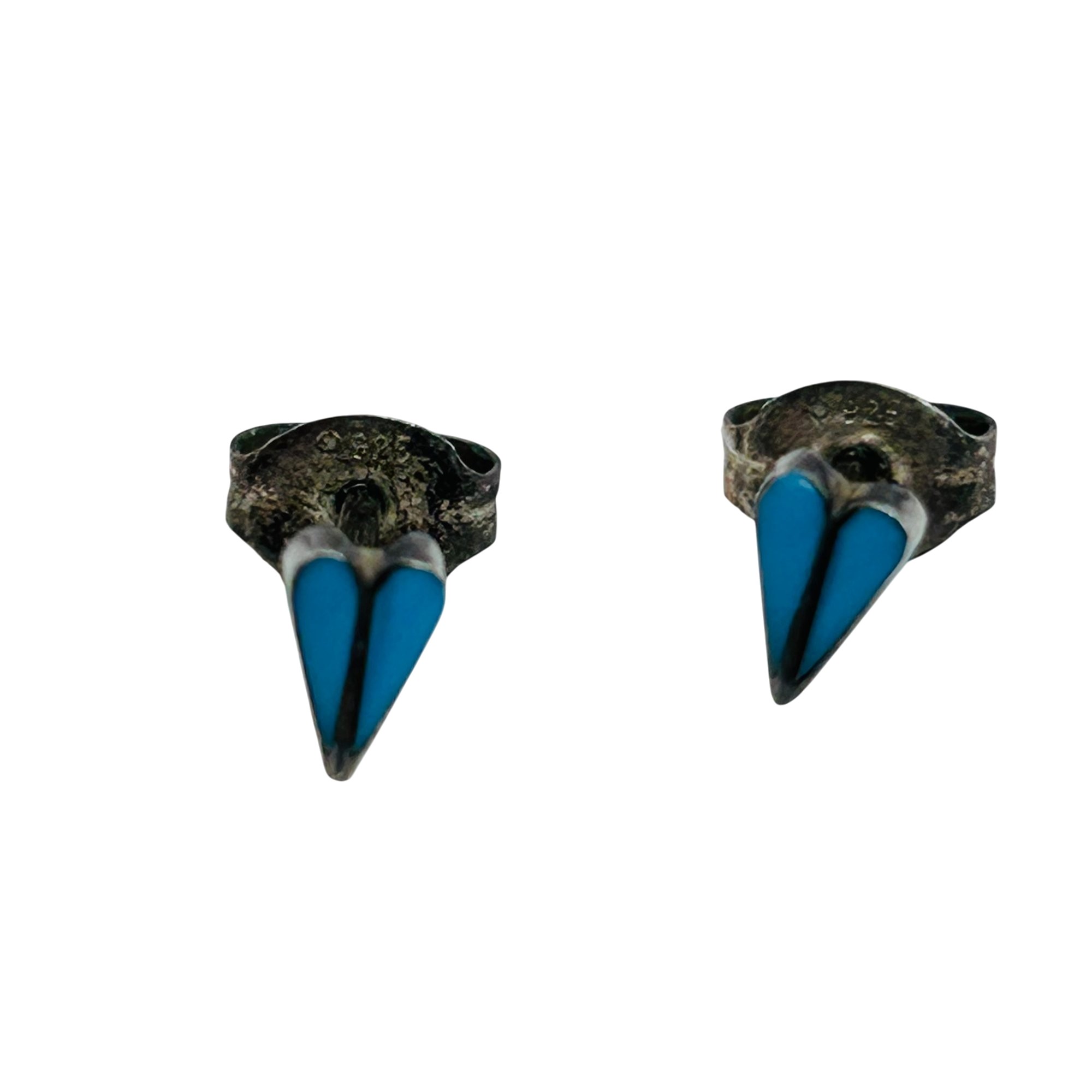 Southwest Sterling Heart Earrings