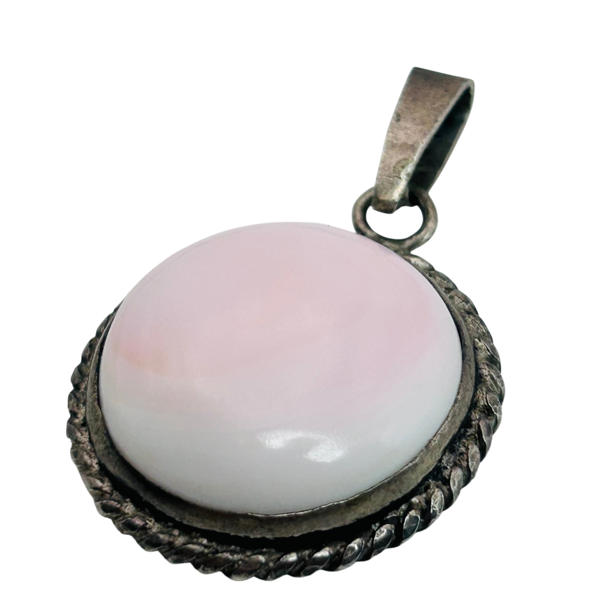 Southwest Sterling Pink Stone Pendant