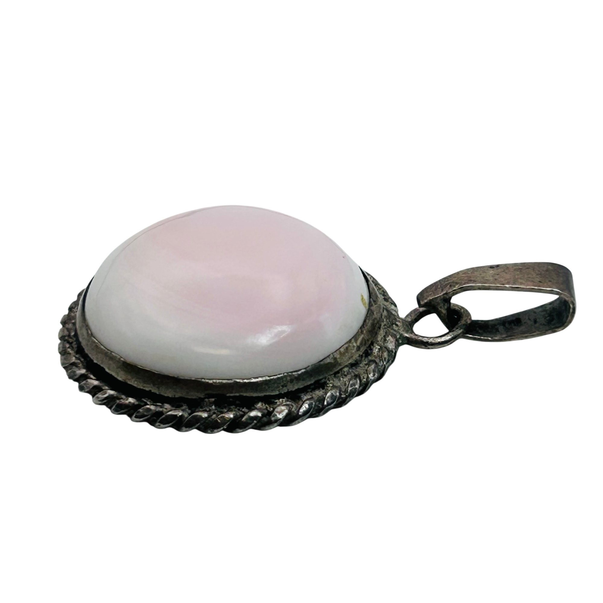Southwest Sterling Pink Stone Pendant