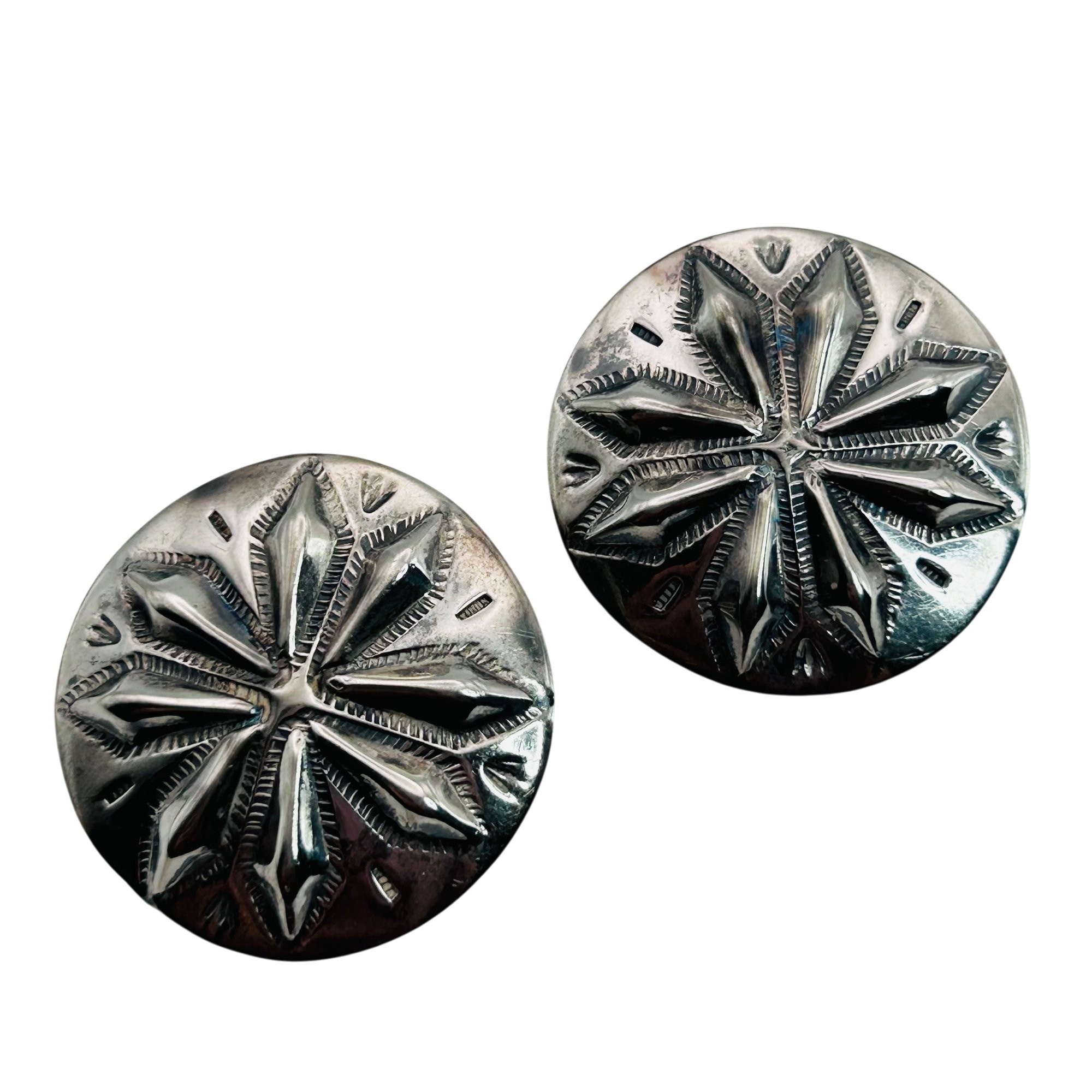 Signed Navajo Sterling Earrings