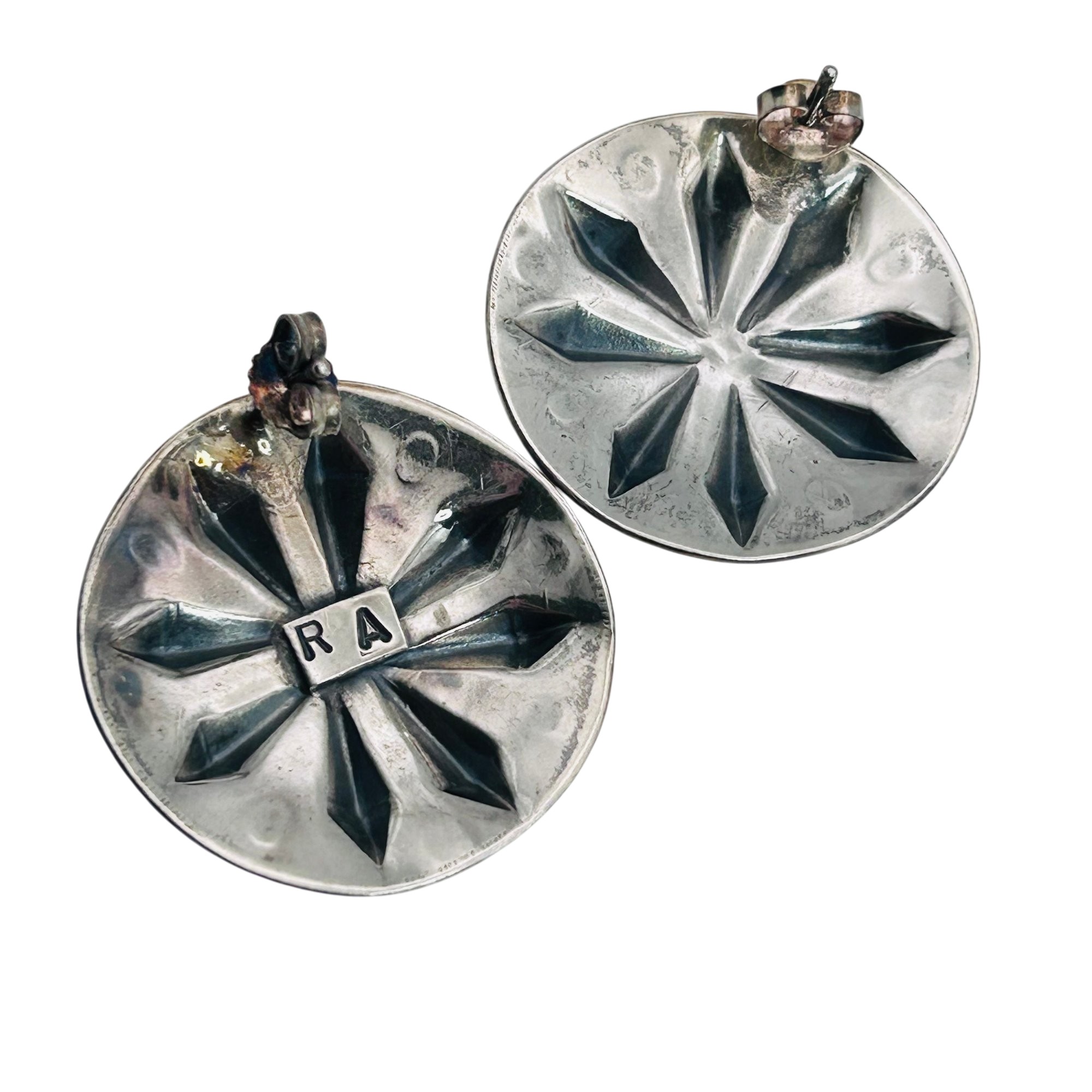 Signed Navajo Sterling Earrings
