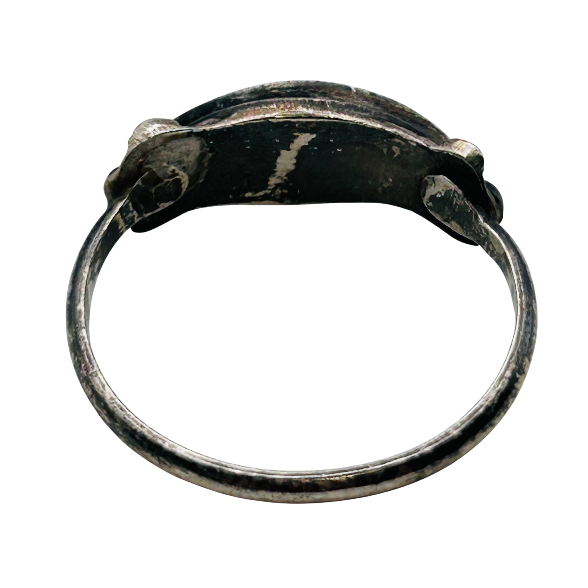 Southwest Sterling Inlay Turquoise Ring Sz 8