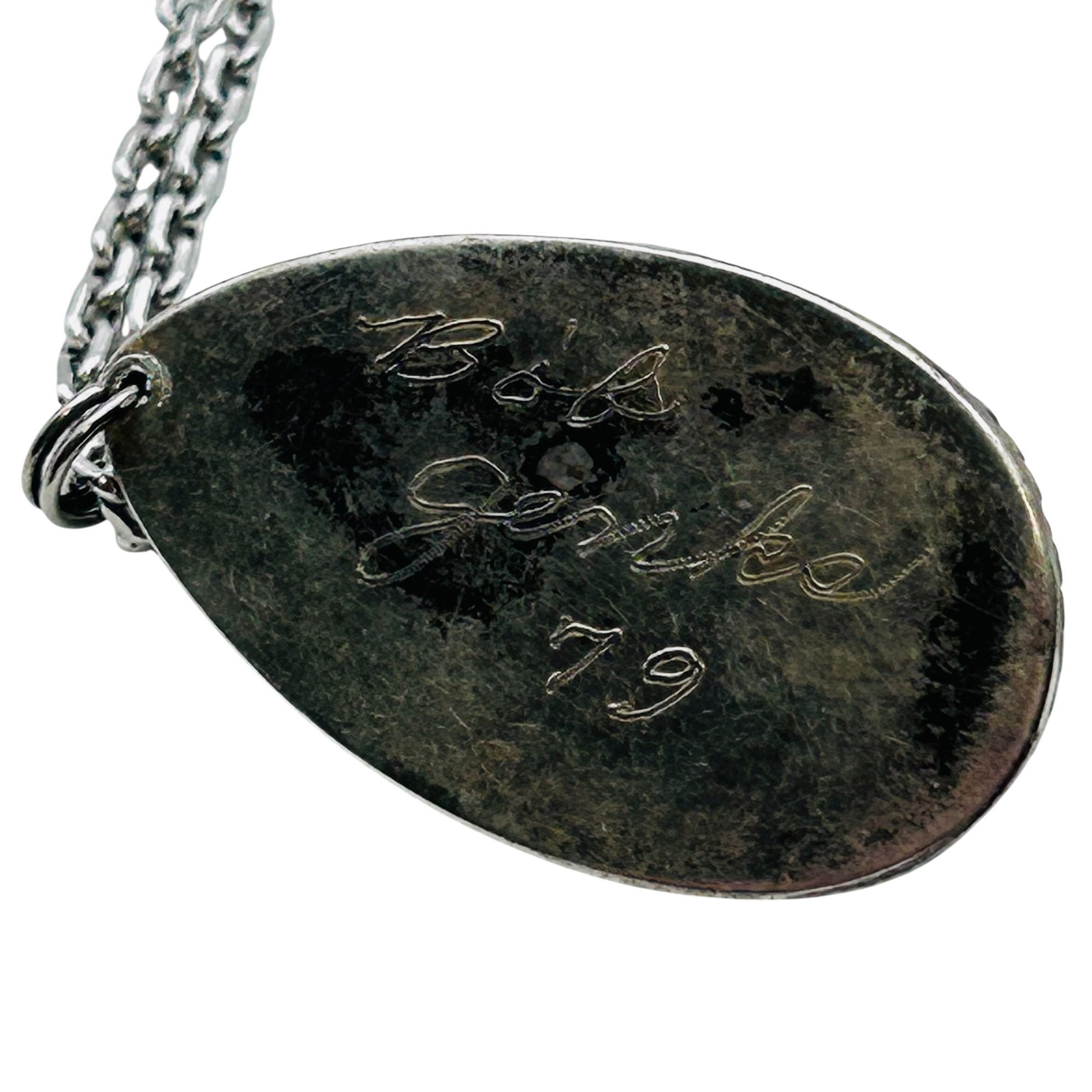 Bob Genks Sterling Chrysocolla Pendant Necklace