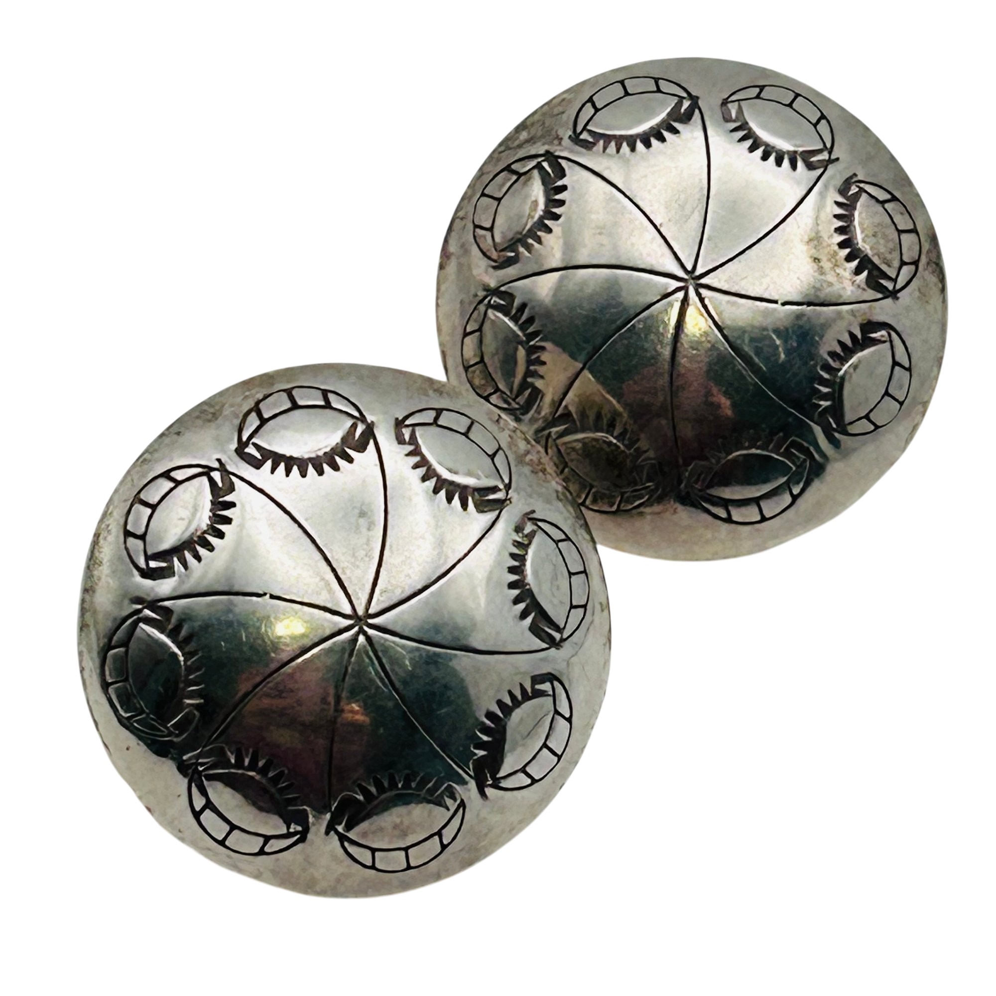 Navajo Sterling Dome Earrings