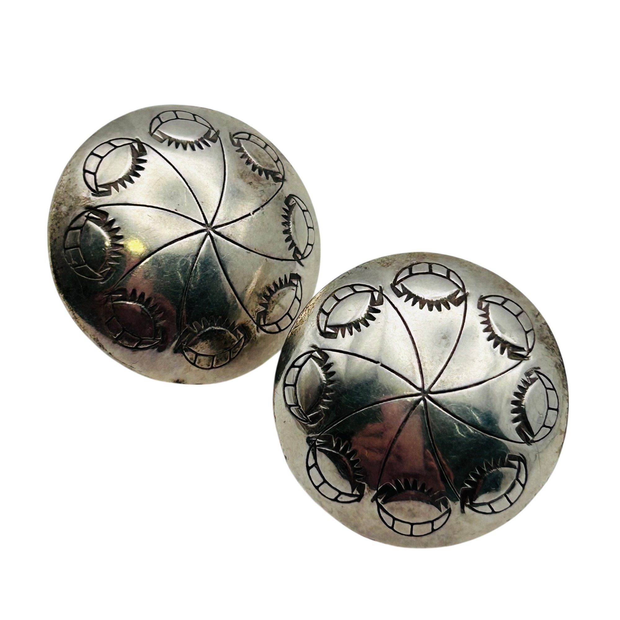 Navajo Sterling Dome Earrings