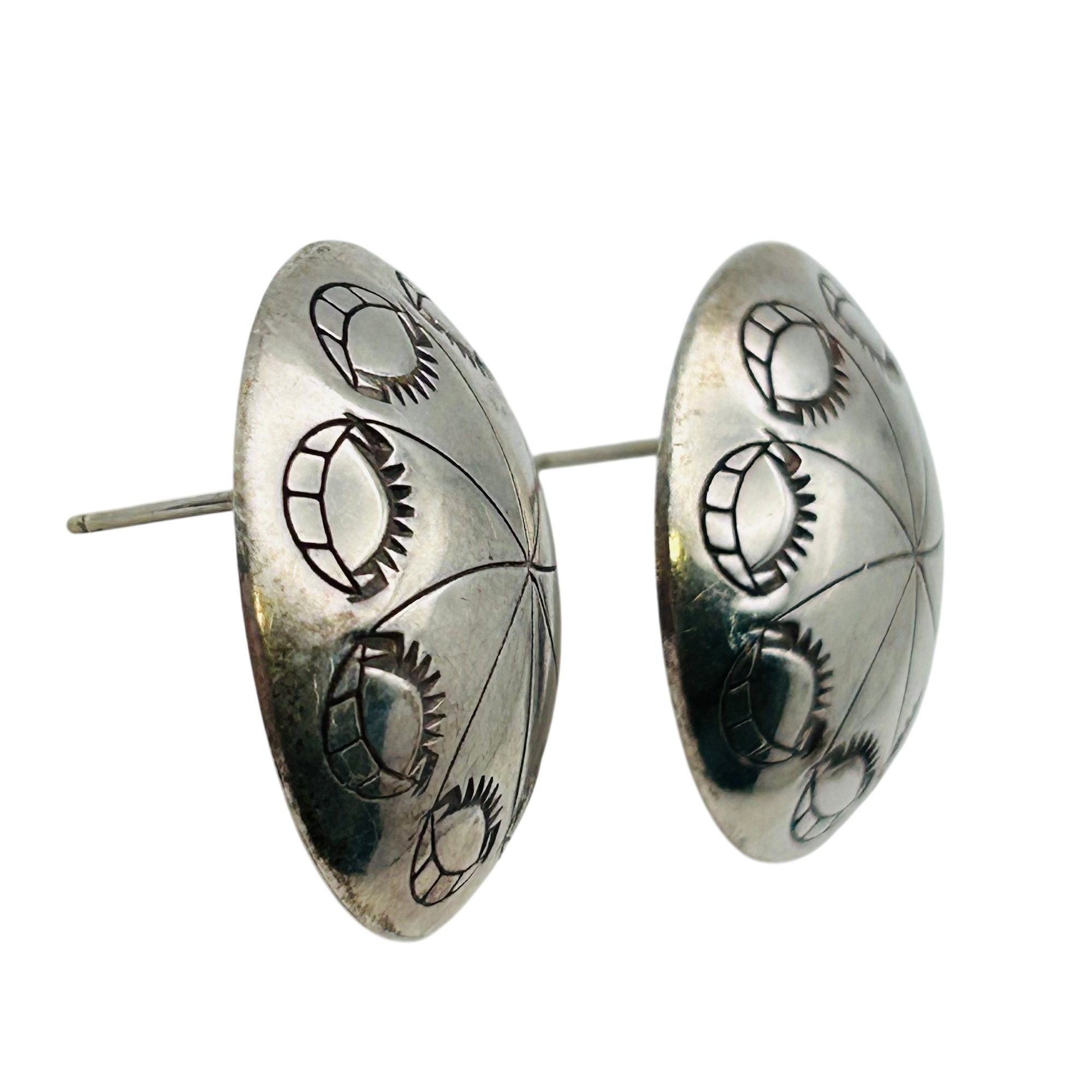 Navajo Sterling Dome Earrings