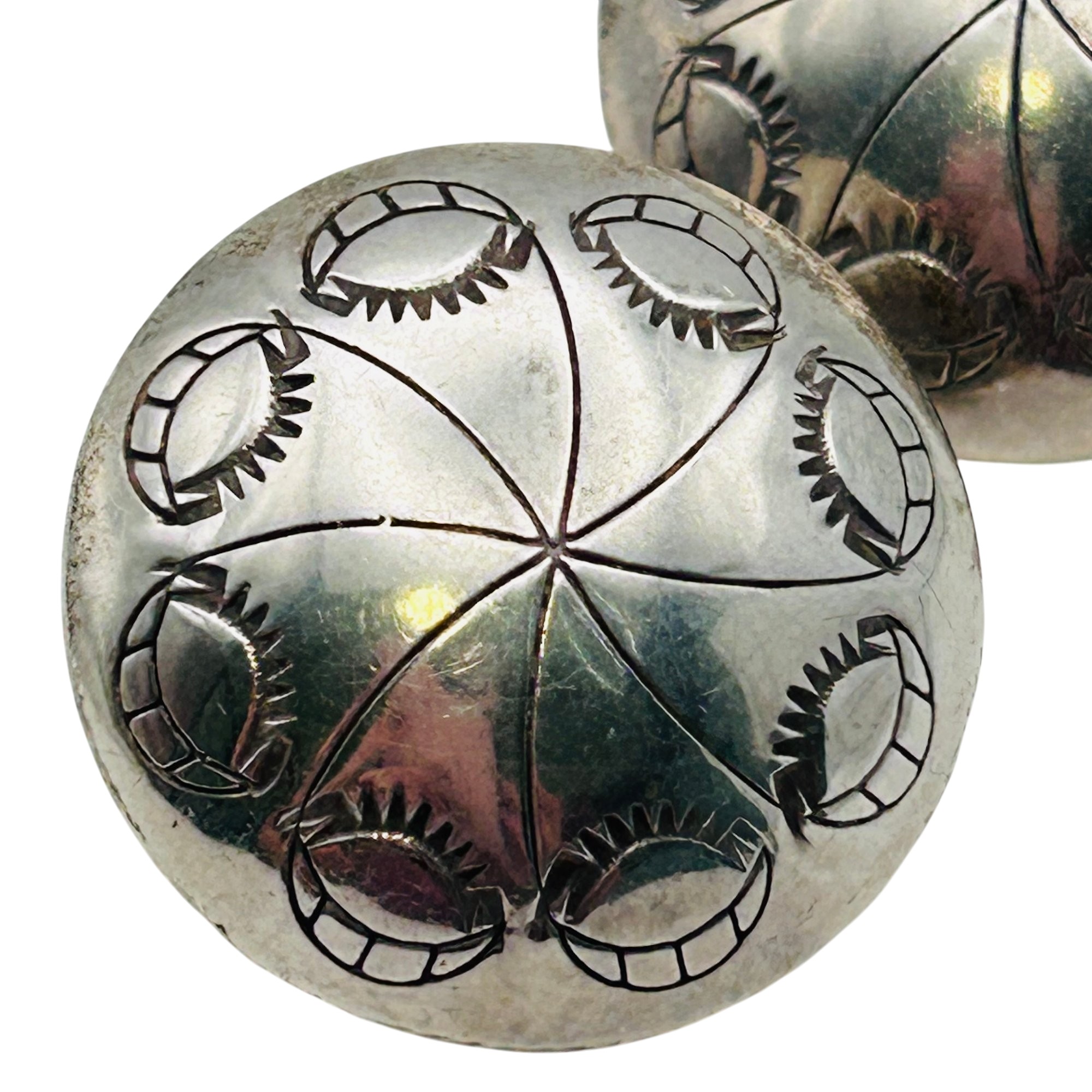 Navajo Sterling Dome Earrings