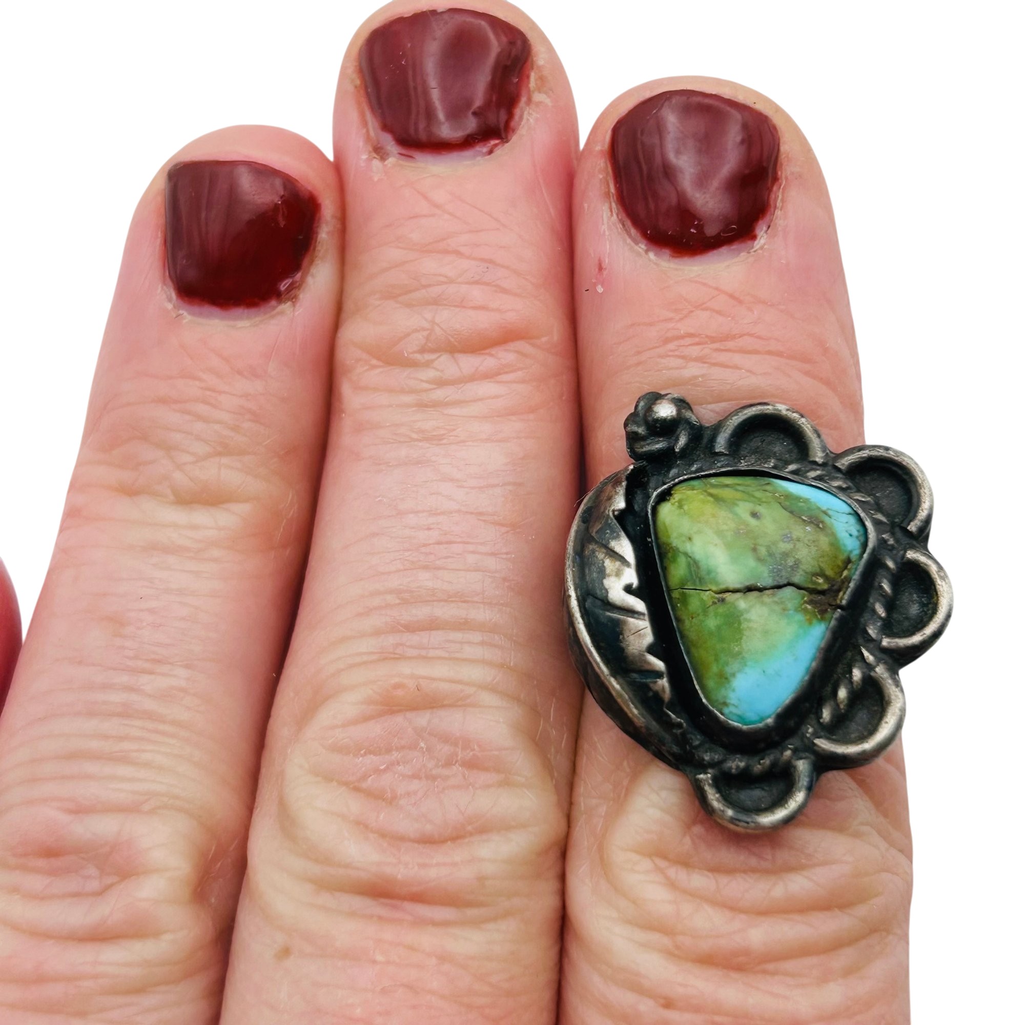 Vintage Navajo Sterling Ring Sz 6