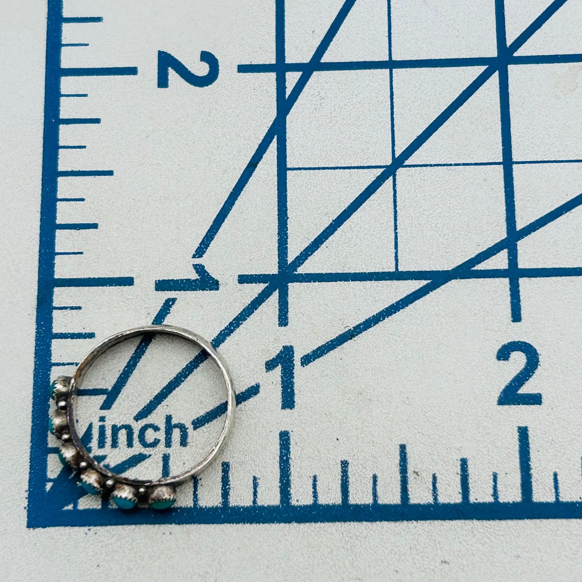 Native Sterling Snake Eye Ring Sz 5.5