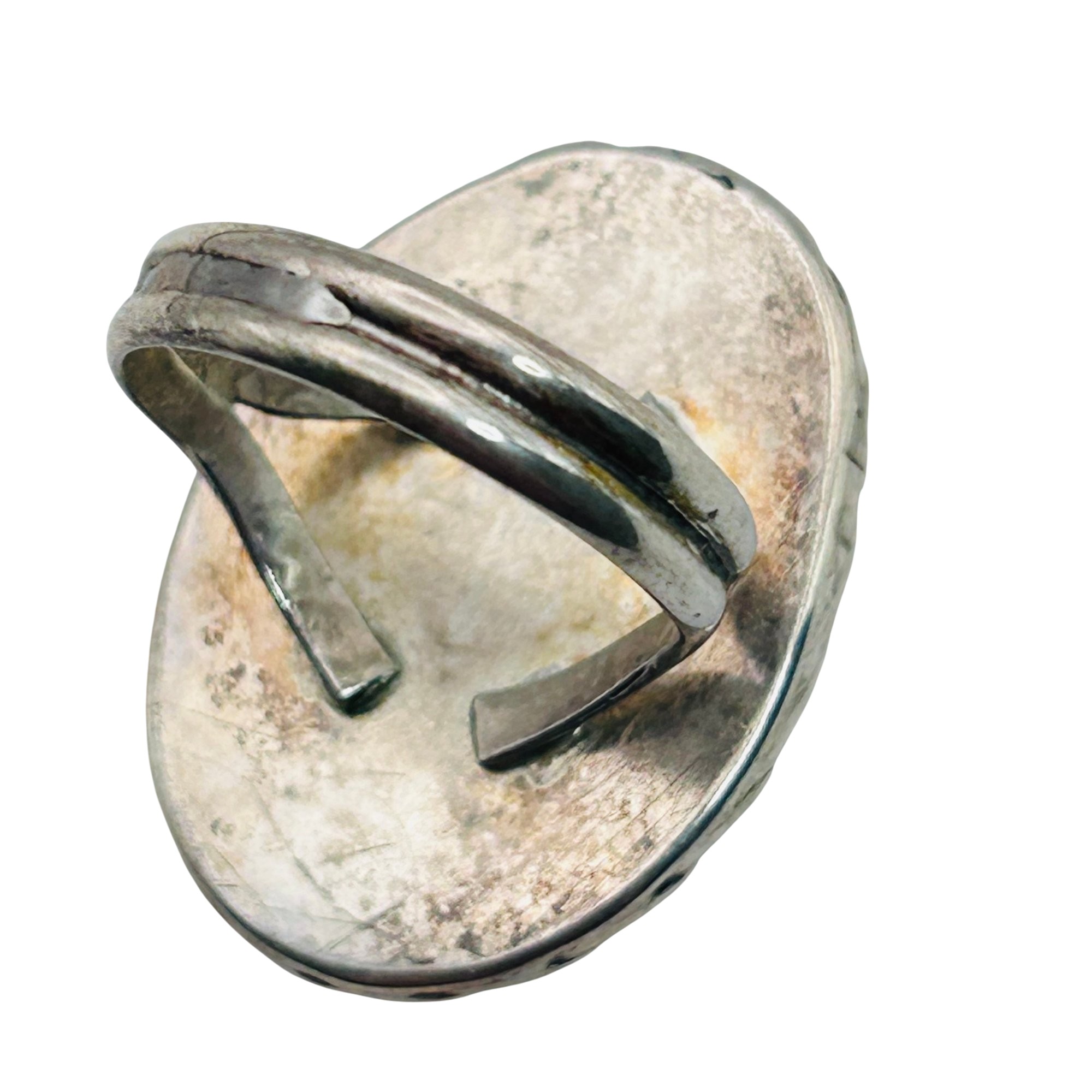 Navajo Sterling Malachite Ring Sz 6