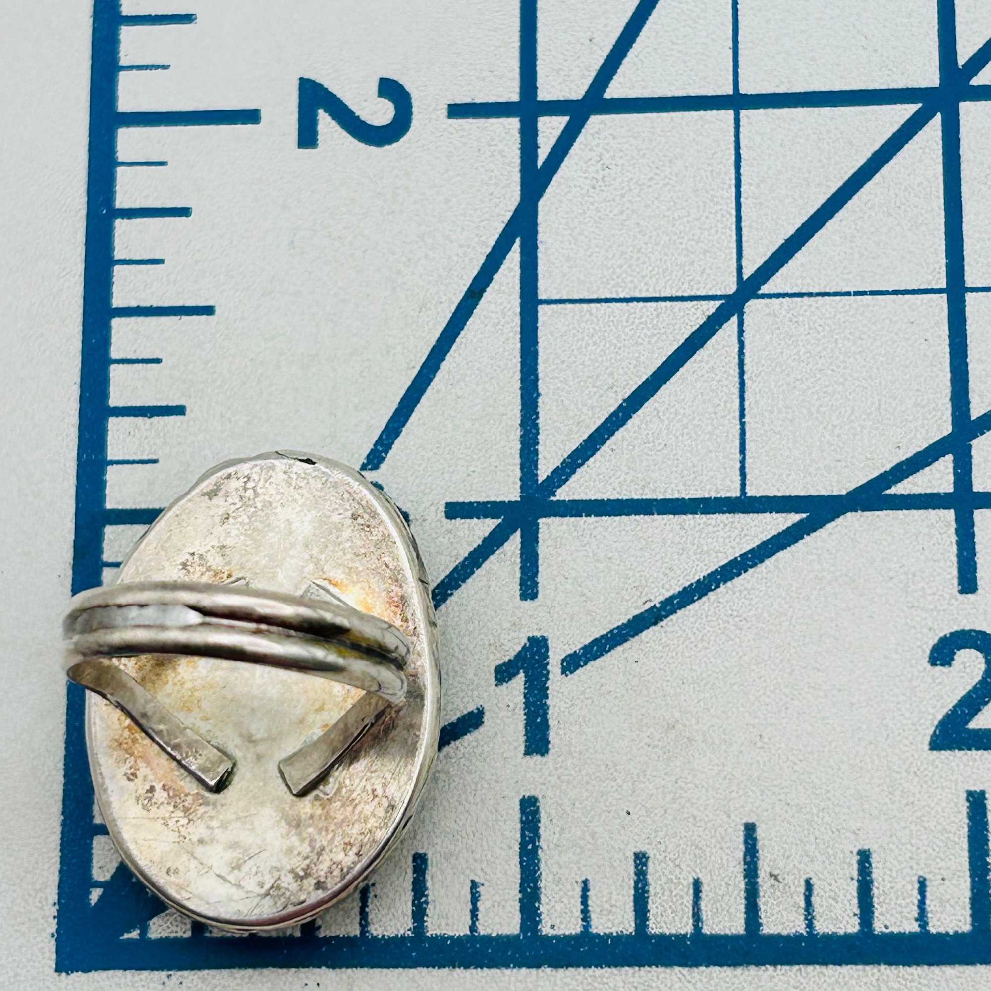 Navajo Sterling Malachite Ring Sz 6