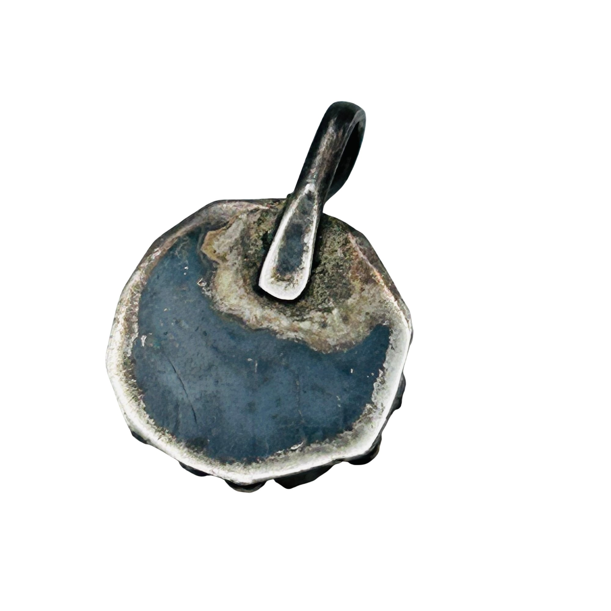 Vintage Zuni Sterling Coral Pendant