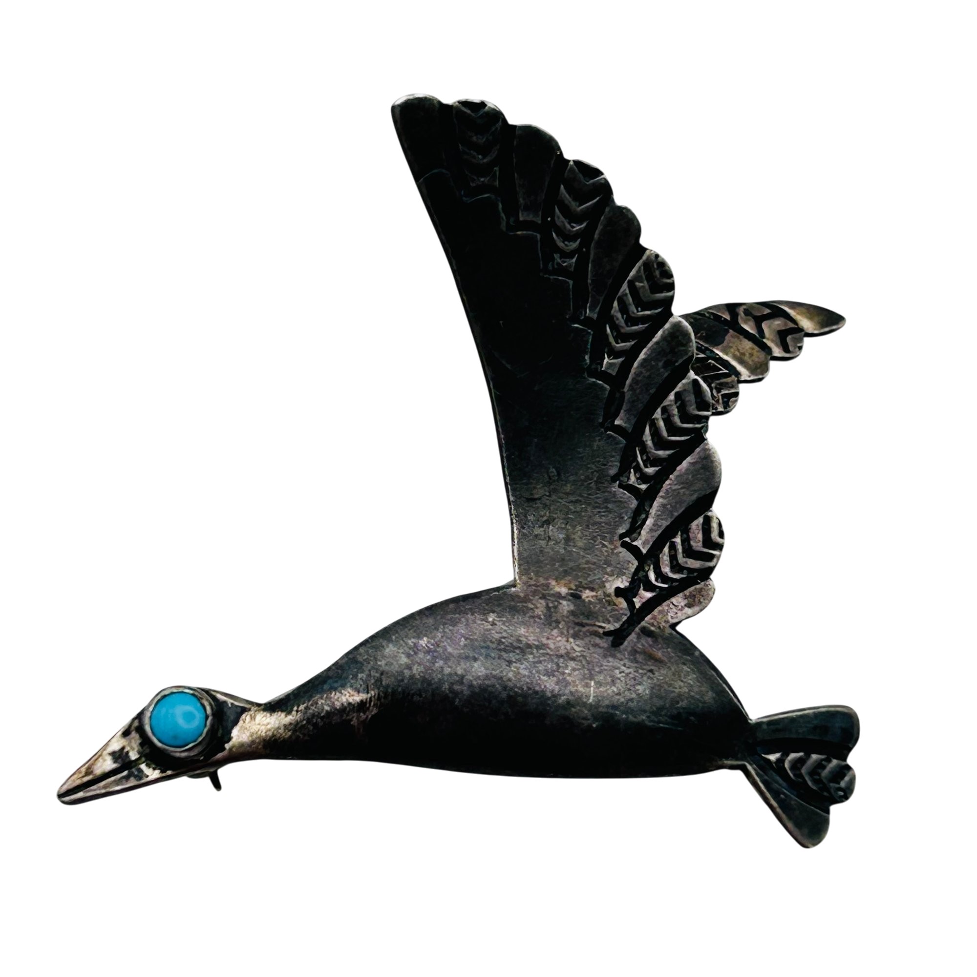 Vintage Navajo Sterling Bird Brooch