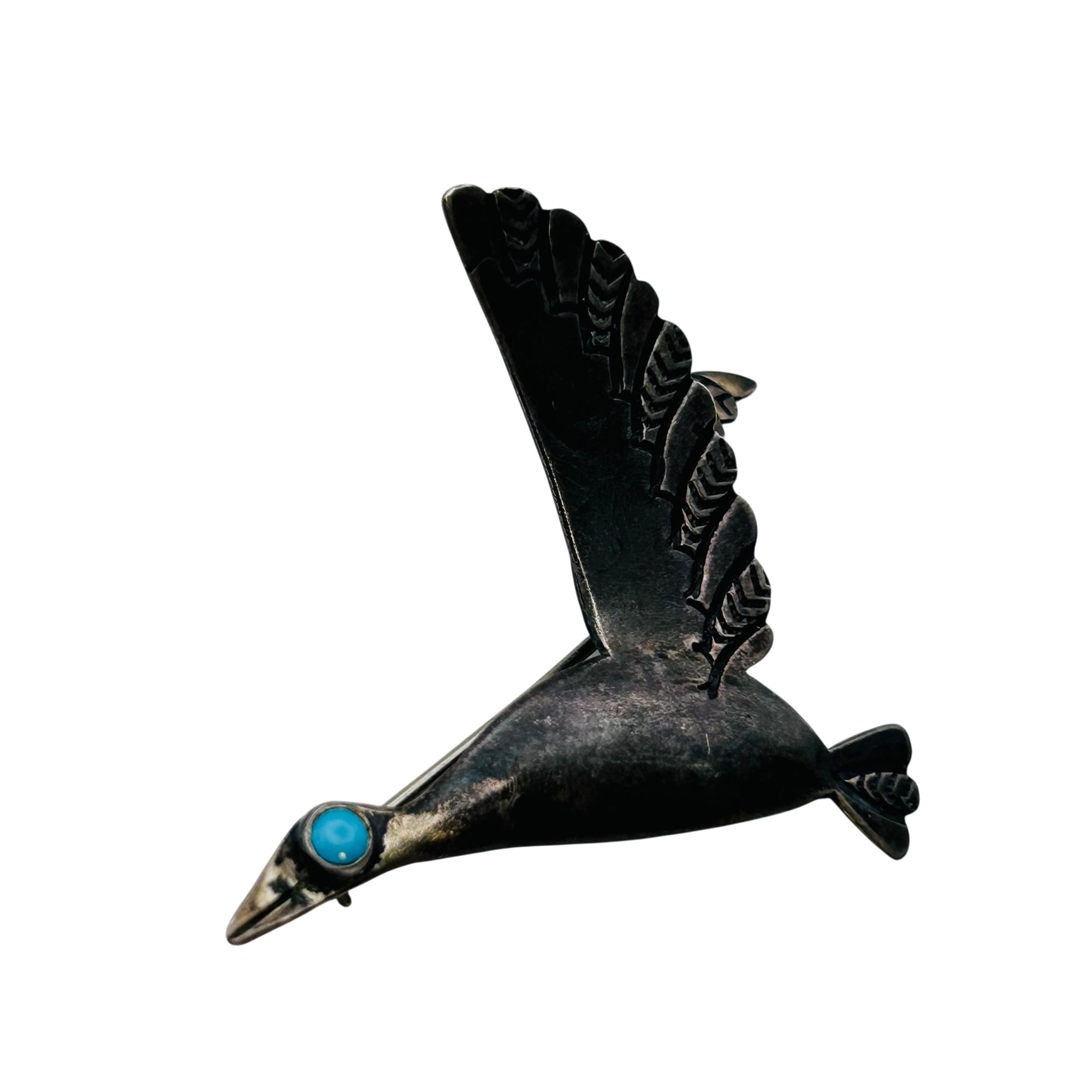 Vintage Navajo Sterling Bird Brooch
