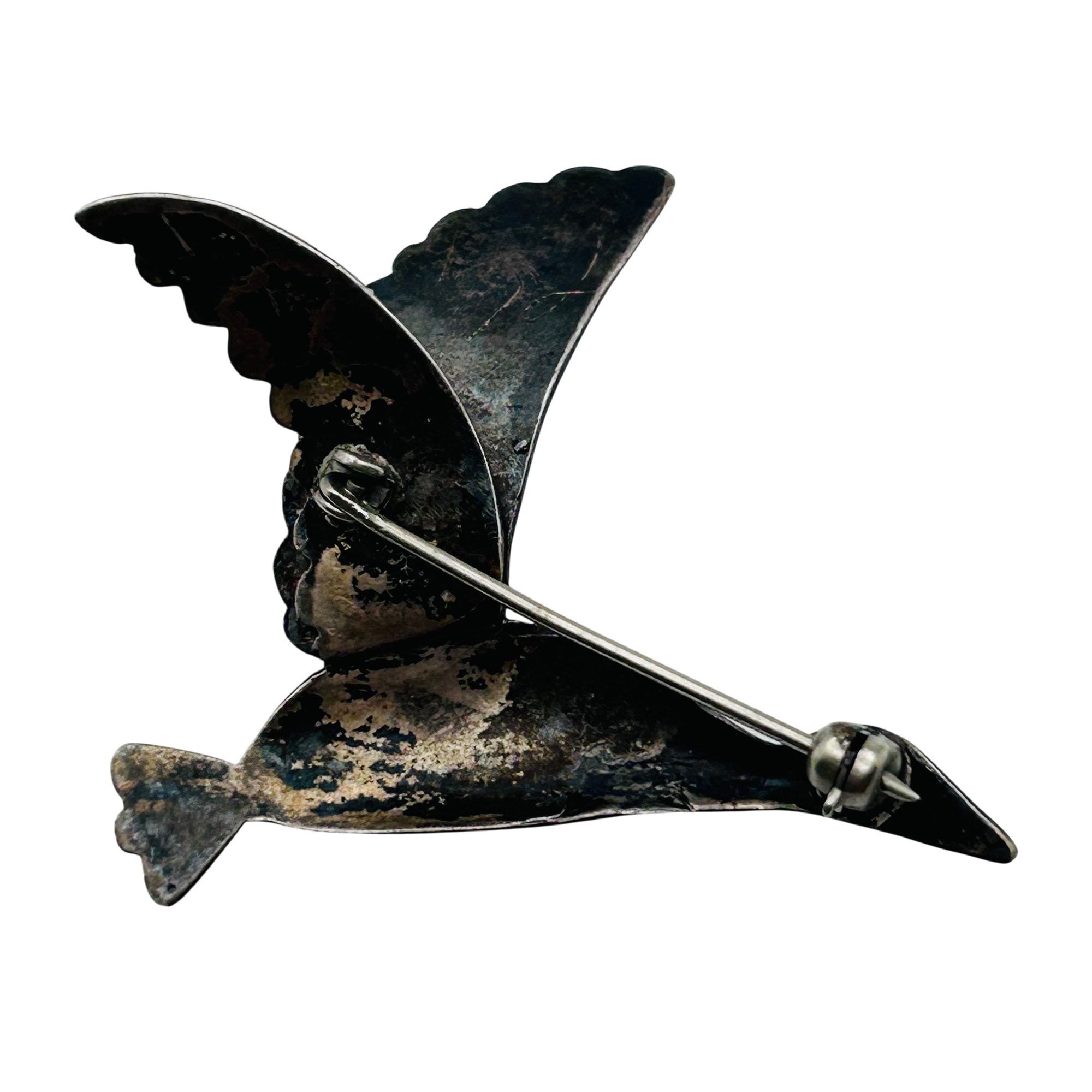 Vintage Navajo Sterling Bird Brooch
