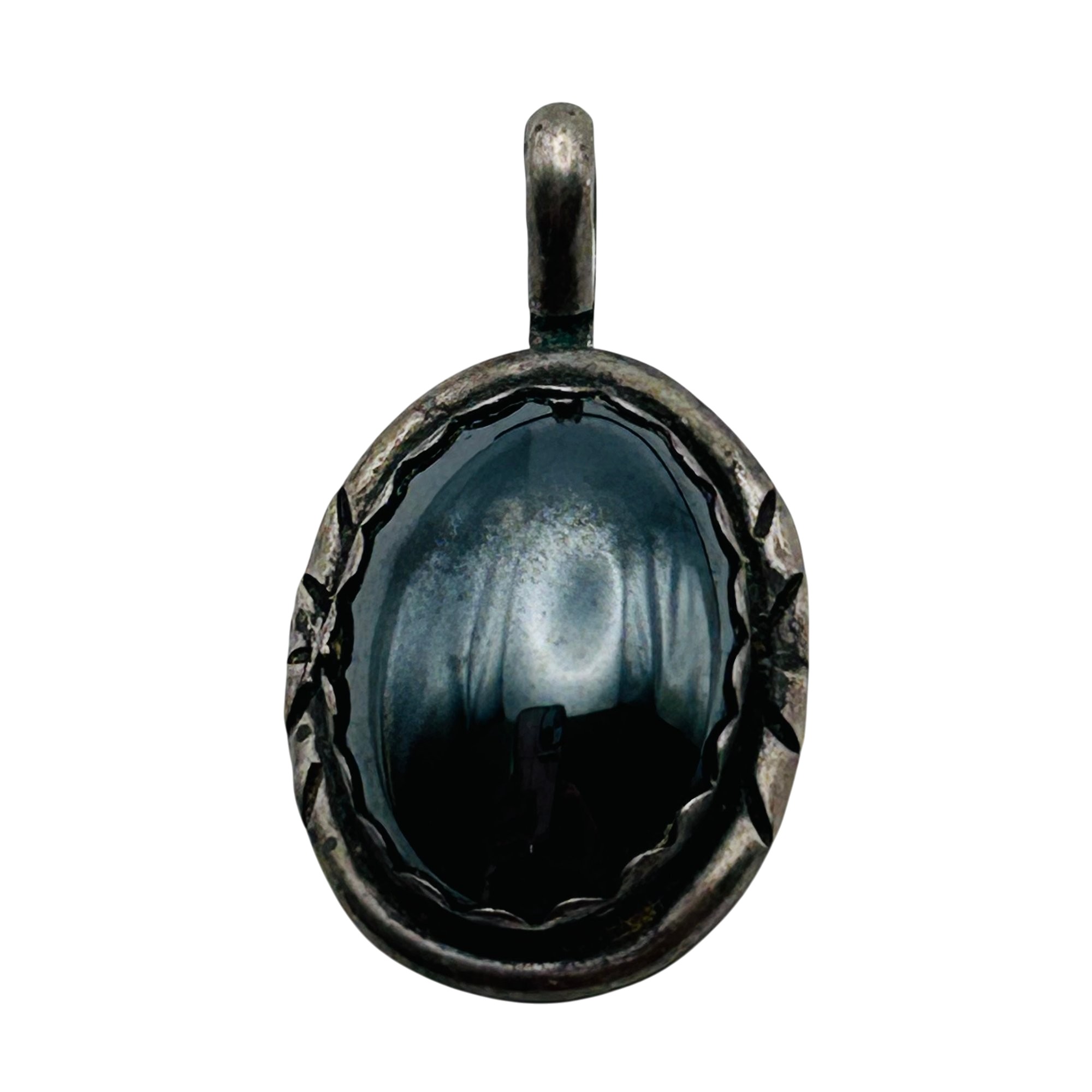 Navajo Sterling Hematite Pendant