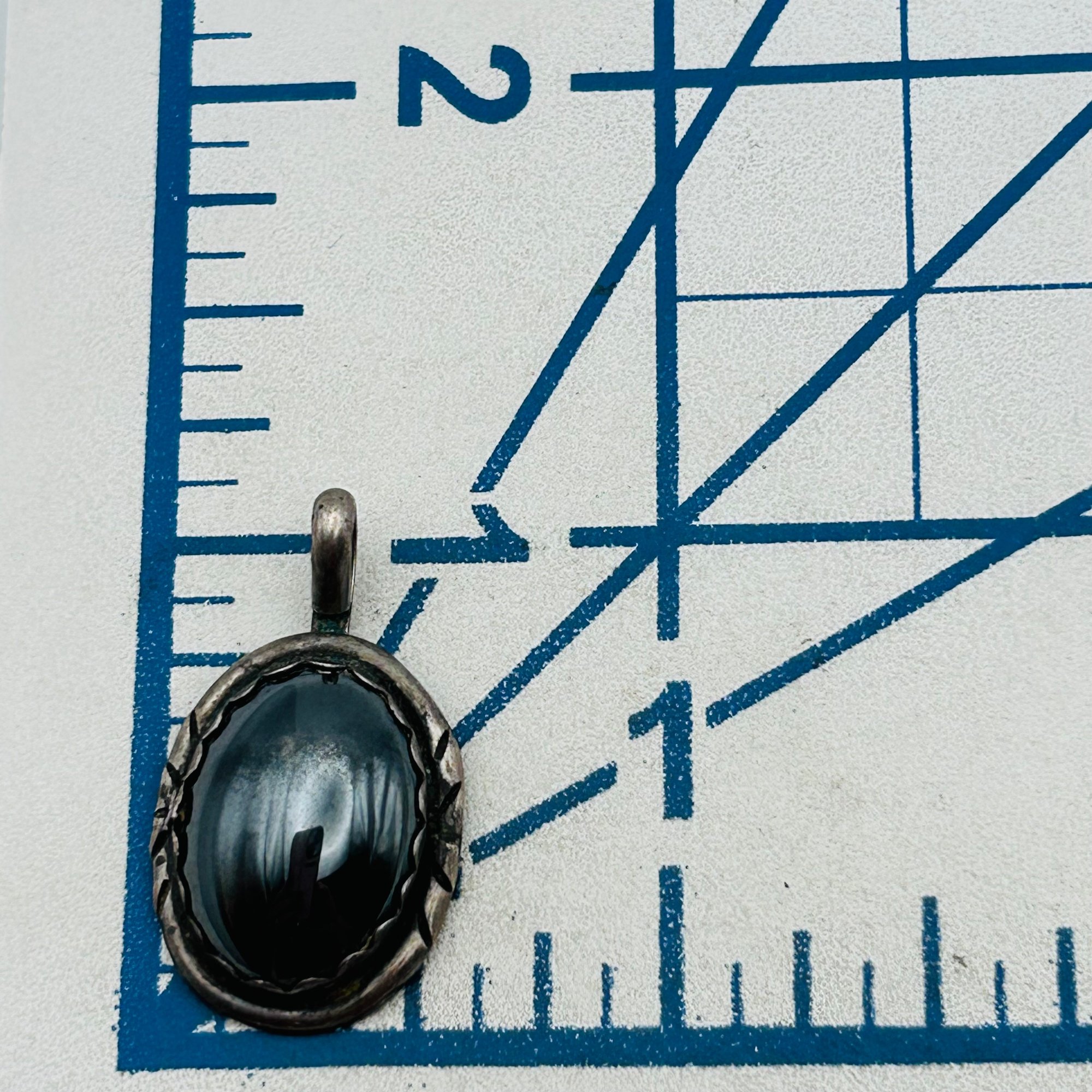 Navajo Sterling Hematite Pendant
