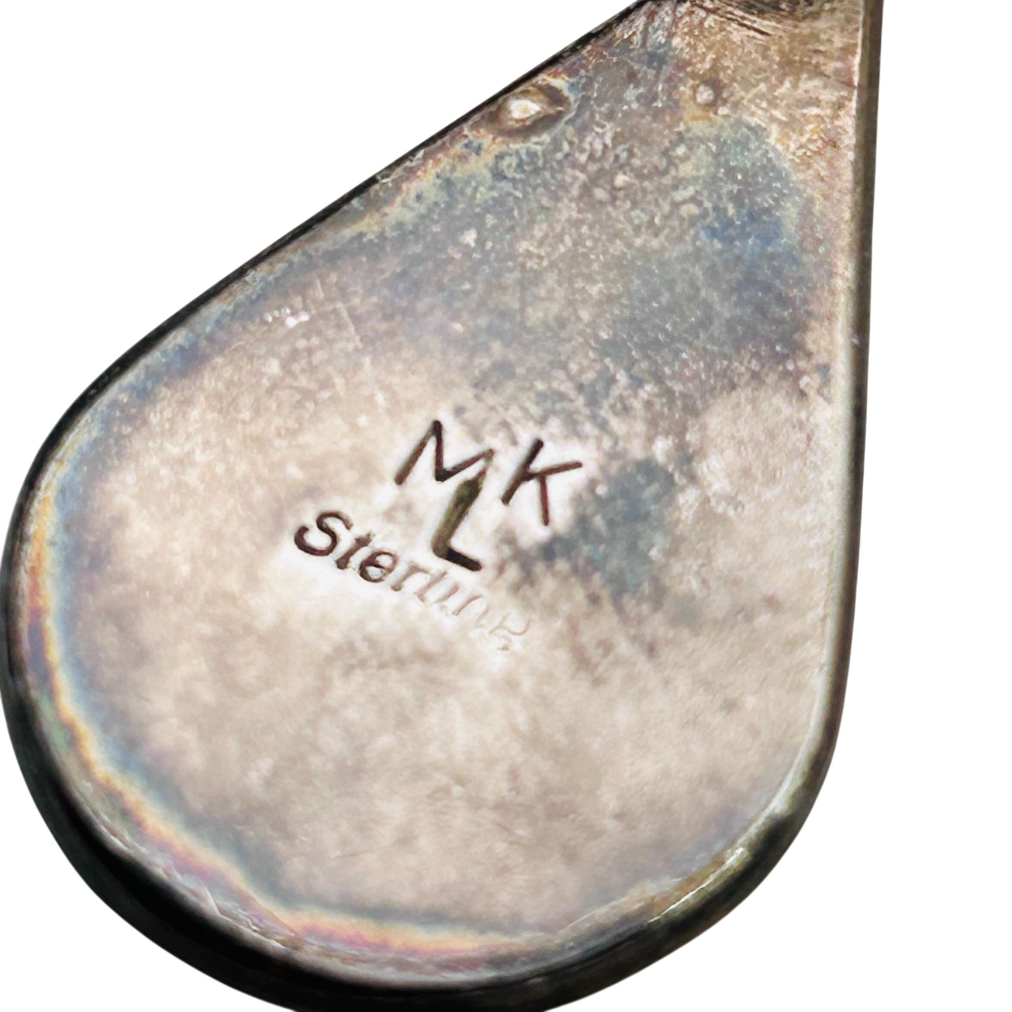 Signed Native Sterling Mother Of Pearl Pendant