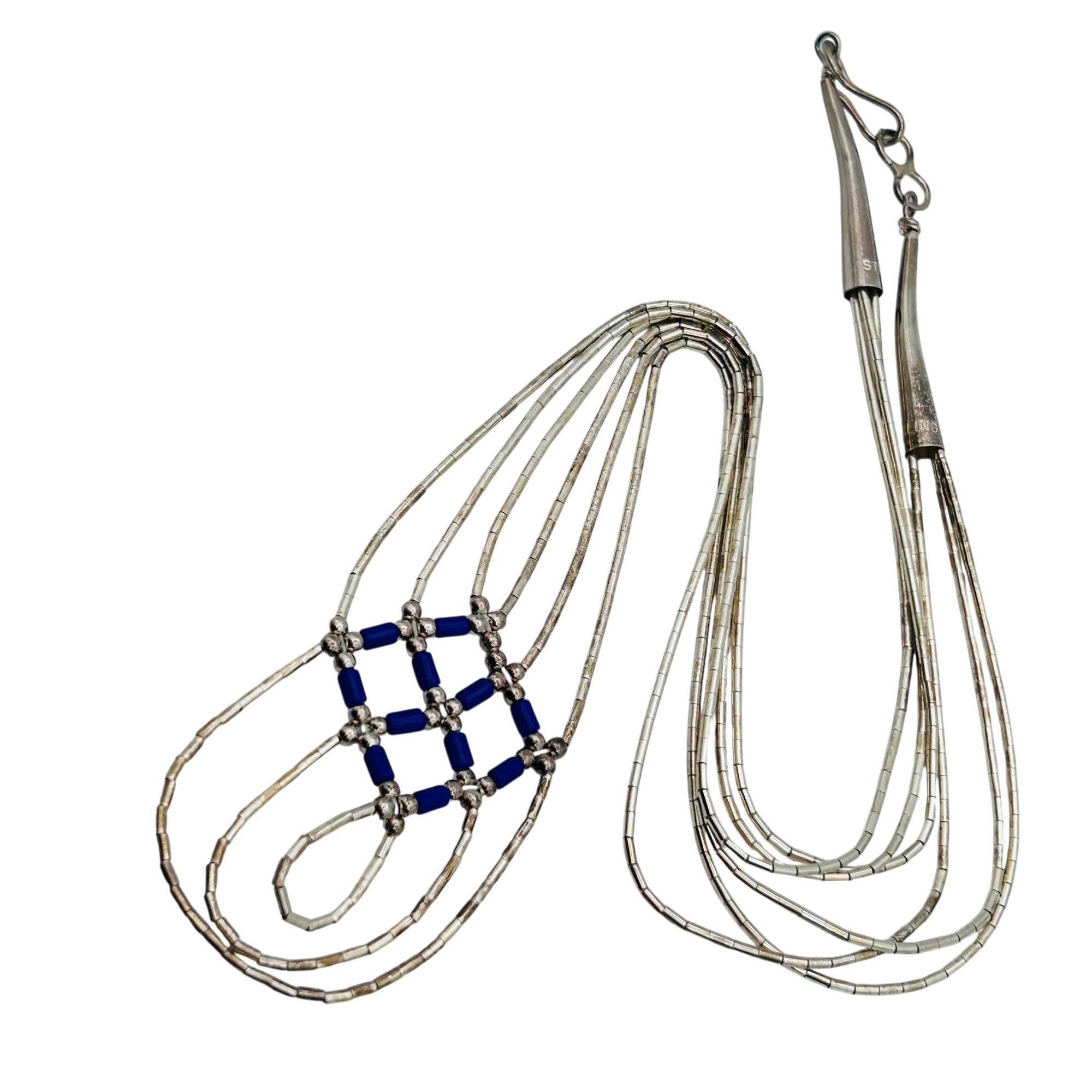 Southwest Sterling Liquid Silver Necklace