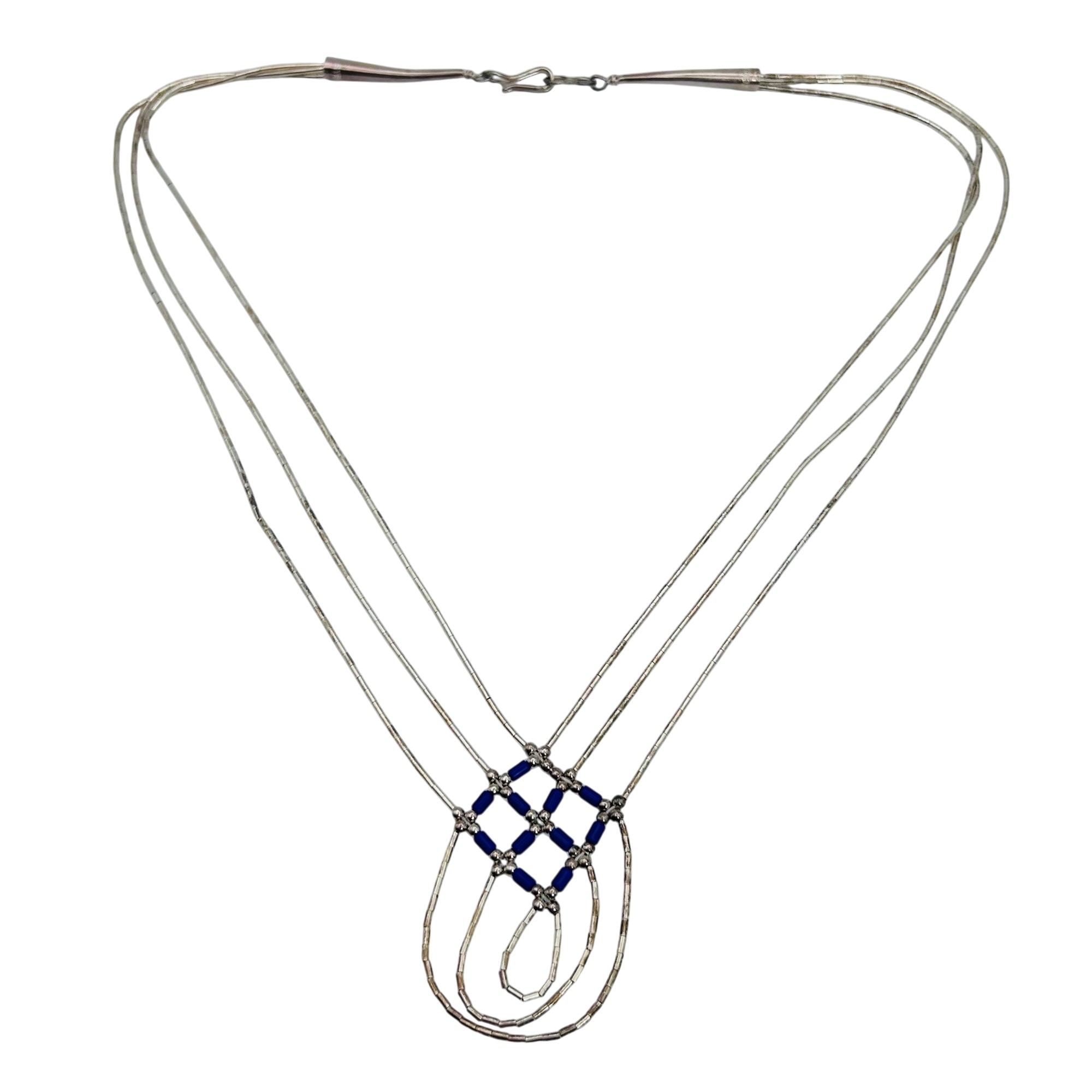Southwest Sterling Liquid Silver Necklace