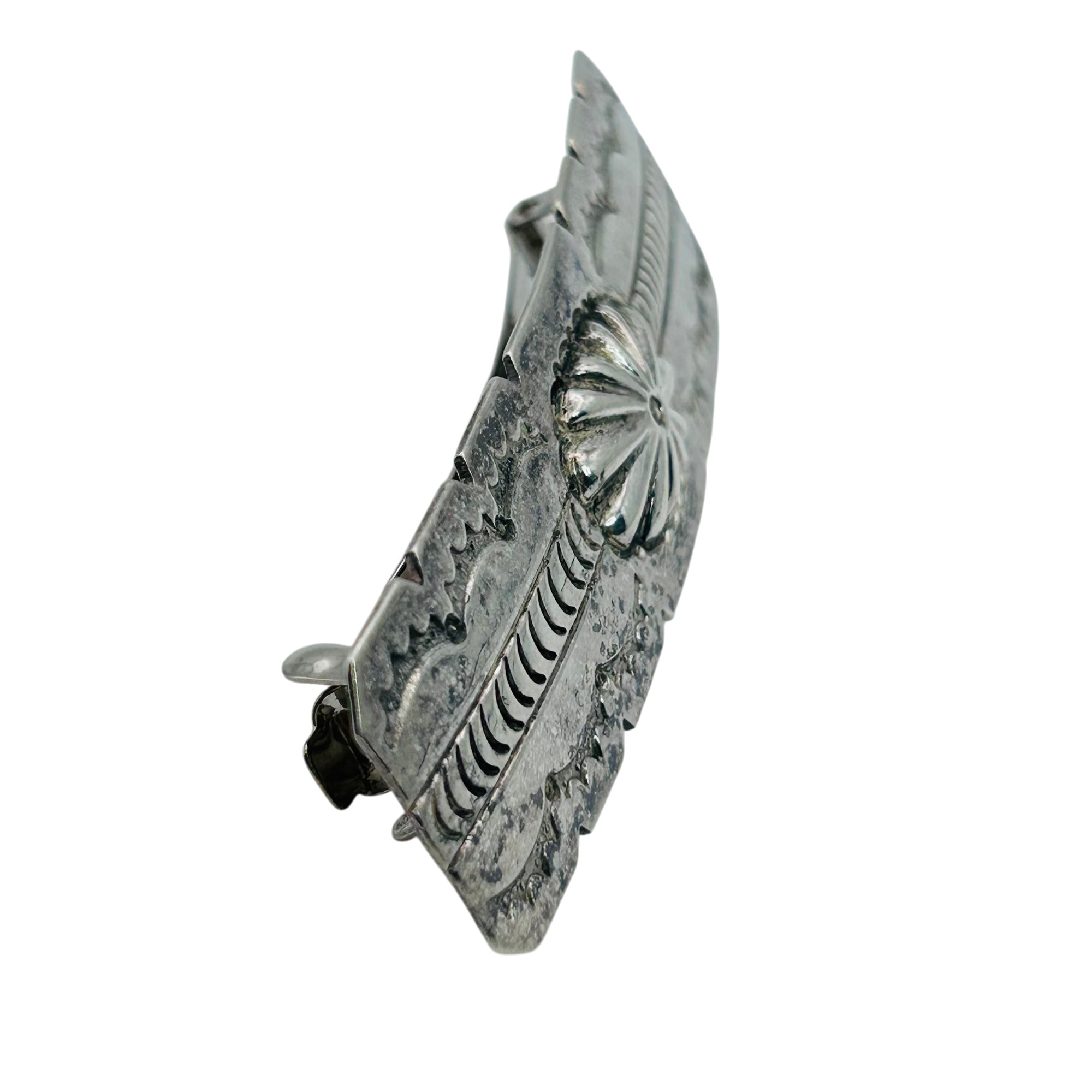 Navajo Sterling Stamped Hair Clip Barette