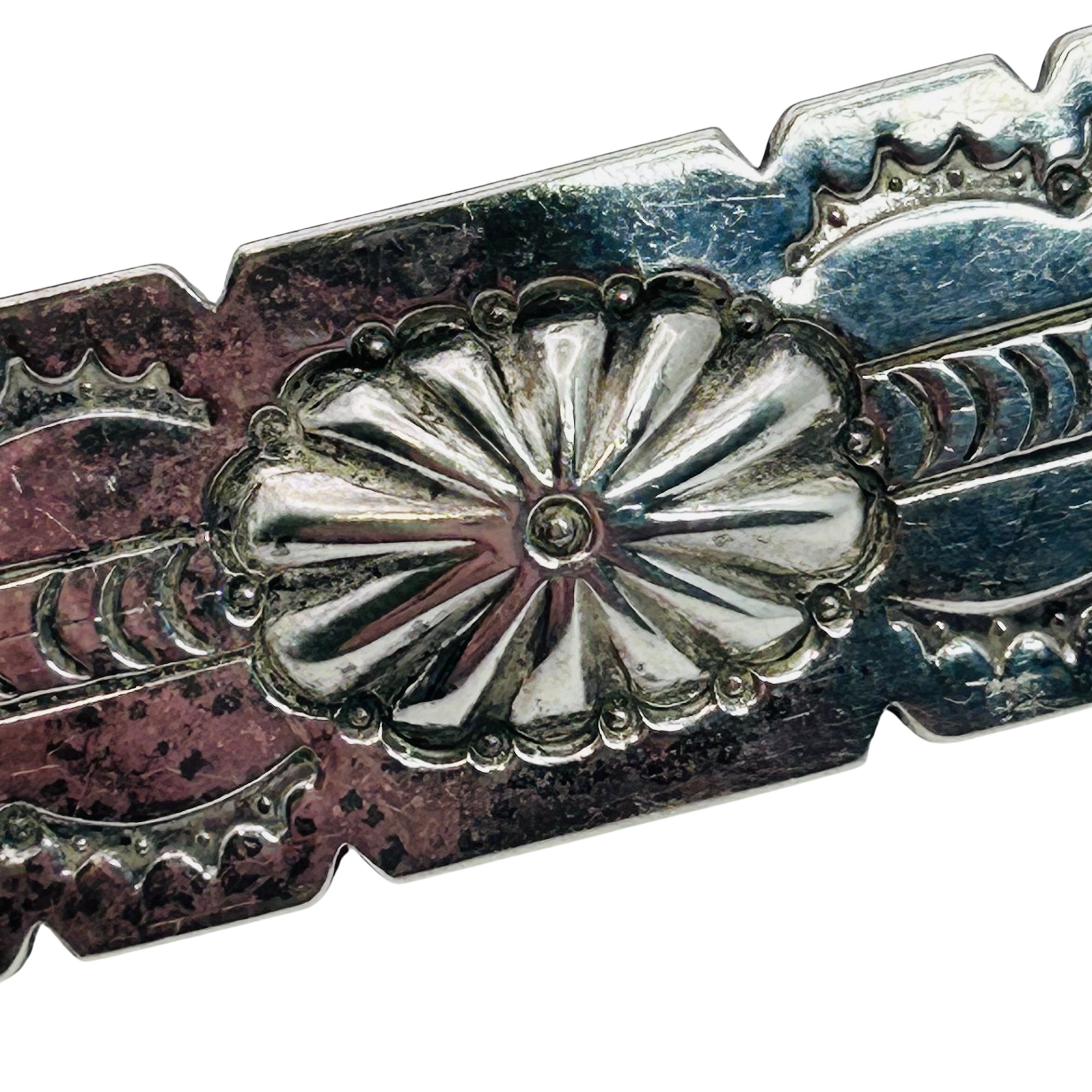 Navajo Sterling Stamped Hair Clip Barette