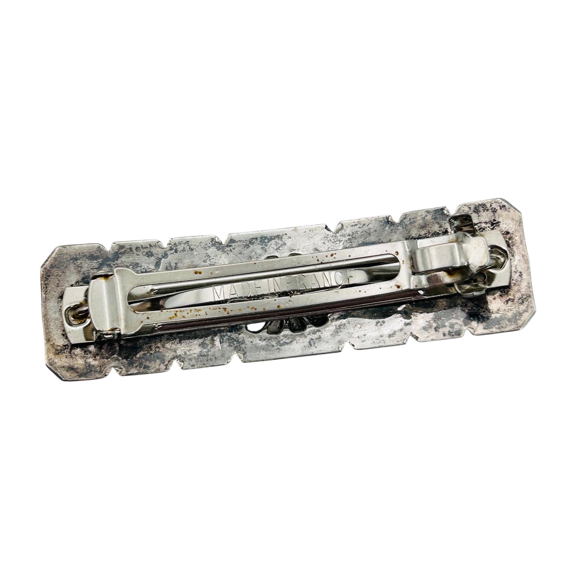 Navajo Sterling Stamped Hair Clip Barette