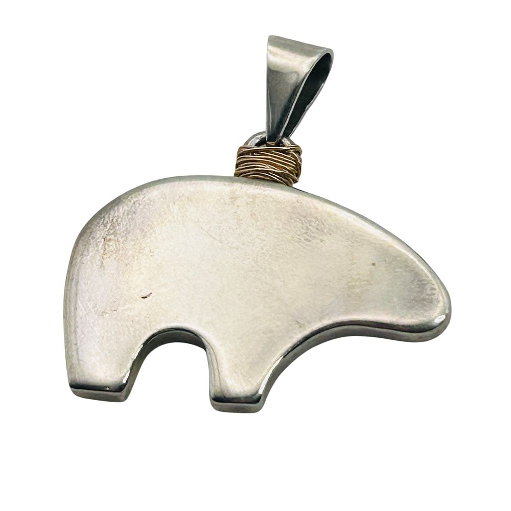 Lot 326: The Golden Bear Vail, Colorado Sterling Bear Pendant