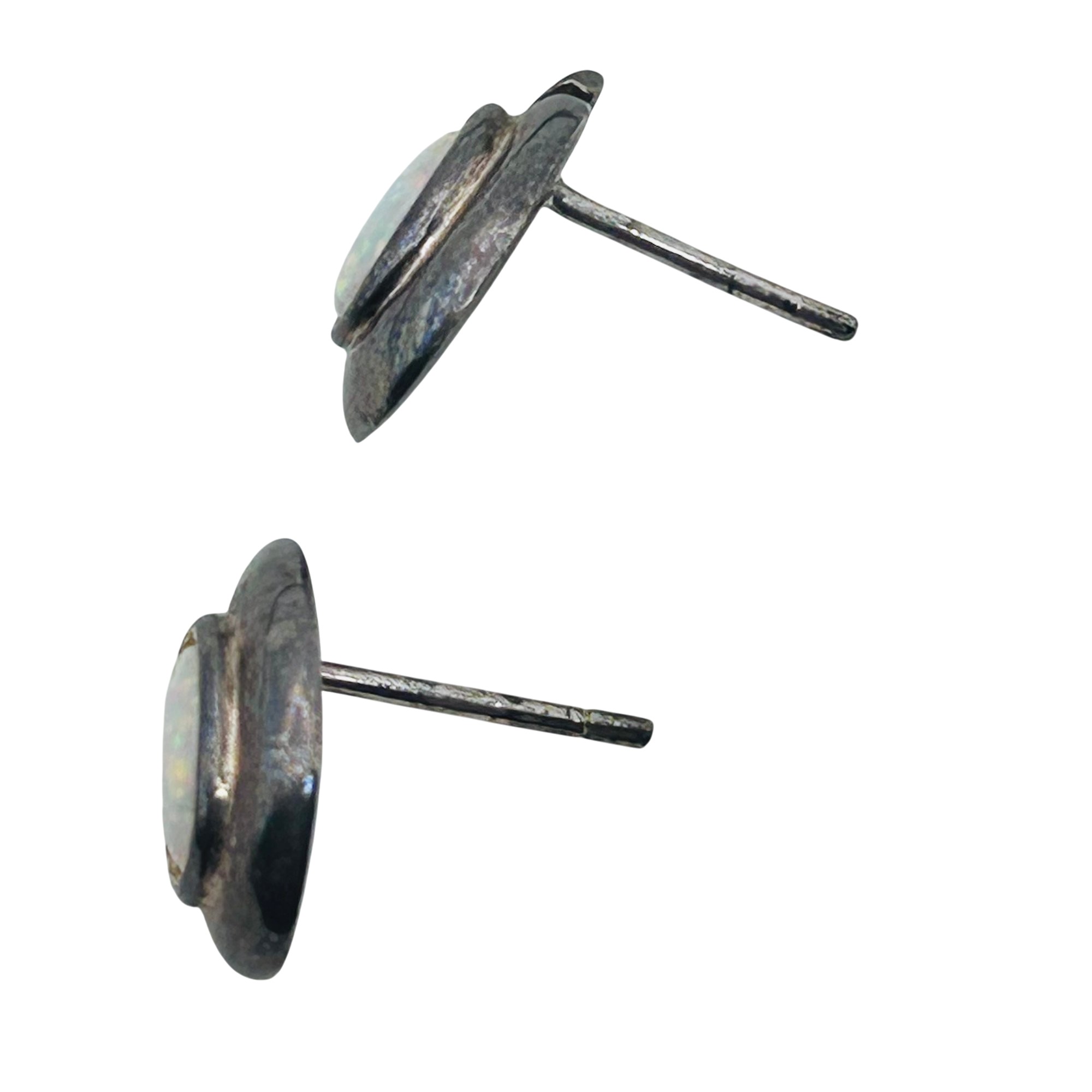 Southwest Sterling Opal Earrings