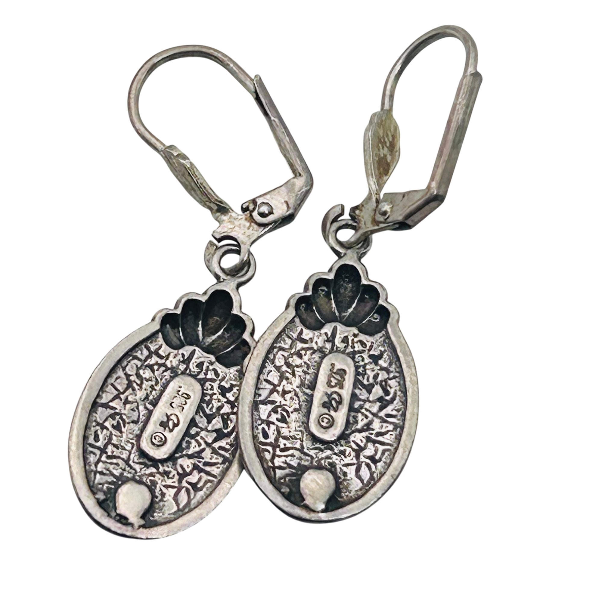 Carolyn Pollack Sterling Inlay Stone Earrings