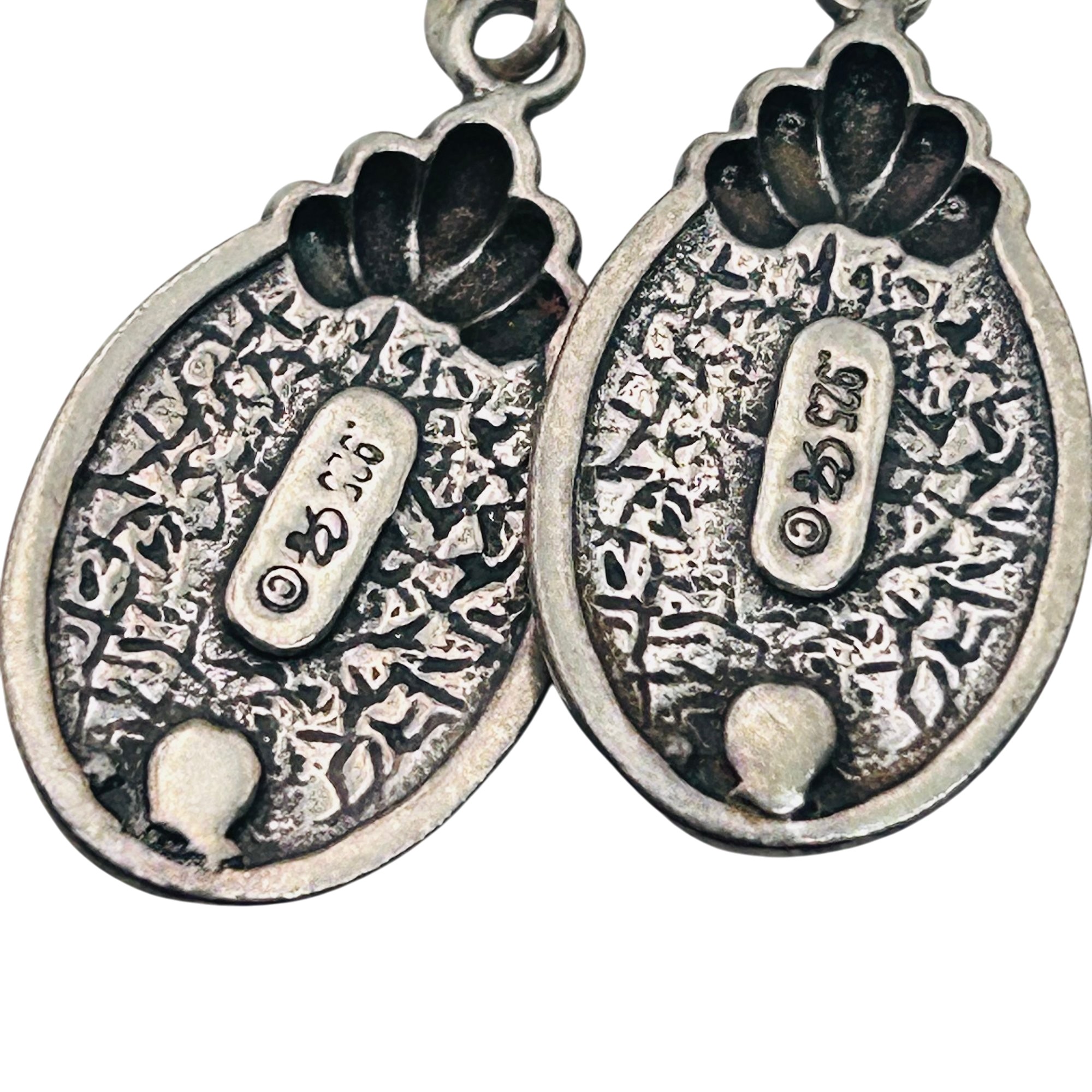 Carolyn Pollack Sterling Inlay Stone Earrings