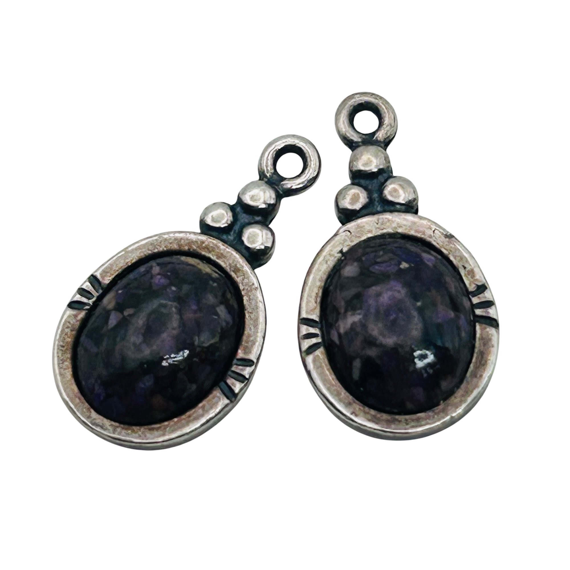 Carolyn Pollack Sterling Purple Stone Earrings