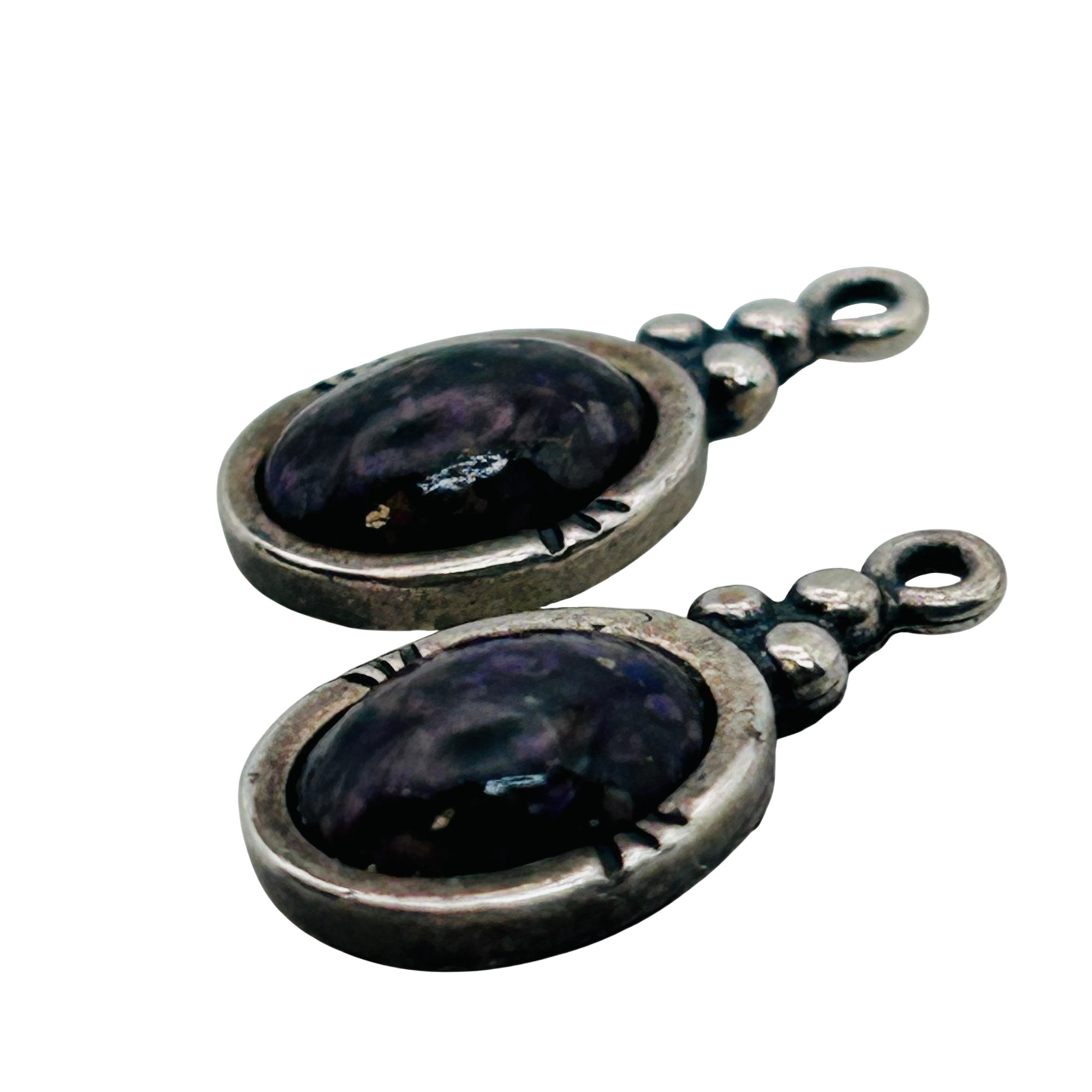 Carolyn Pollack Sterling Purple Stone Earrings